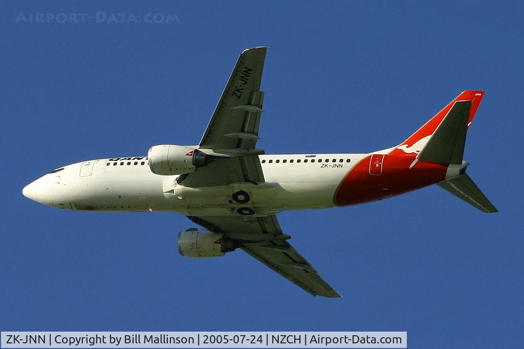 ZK-JNN, 1998 Boeing 737-376 C/N 24295, away from 02, heading north to AKL