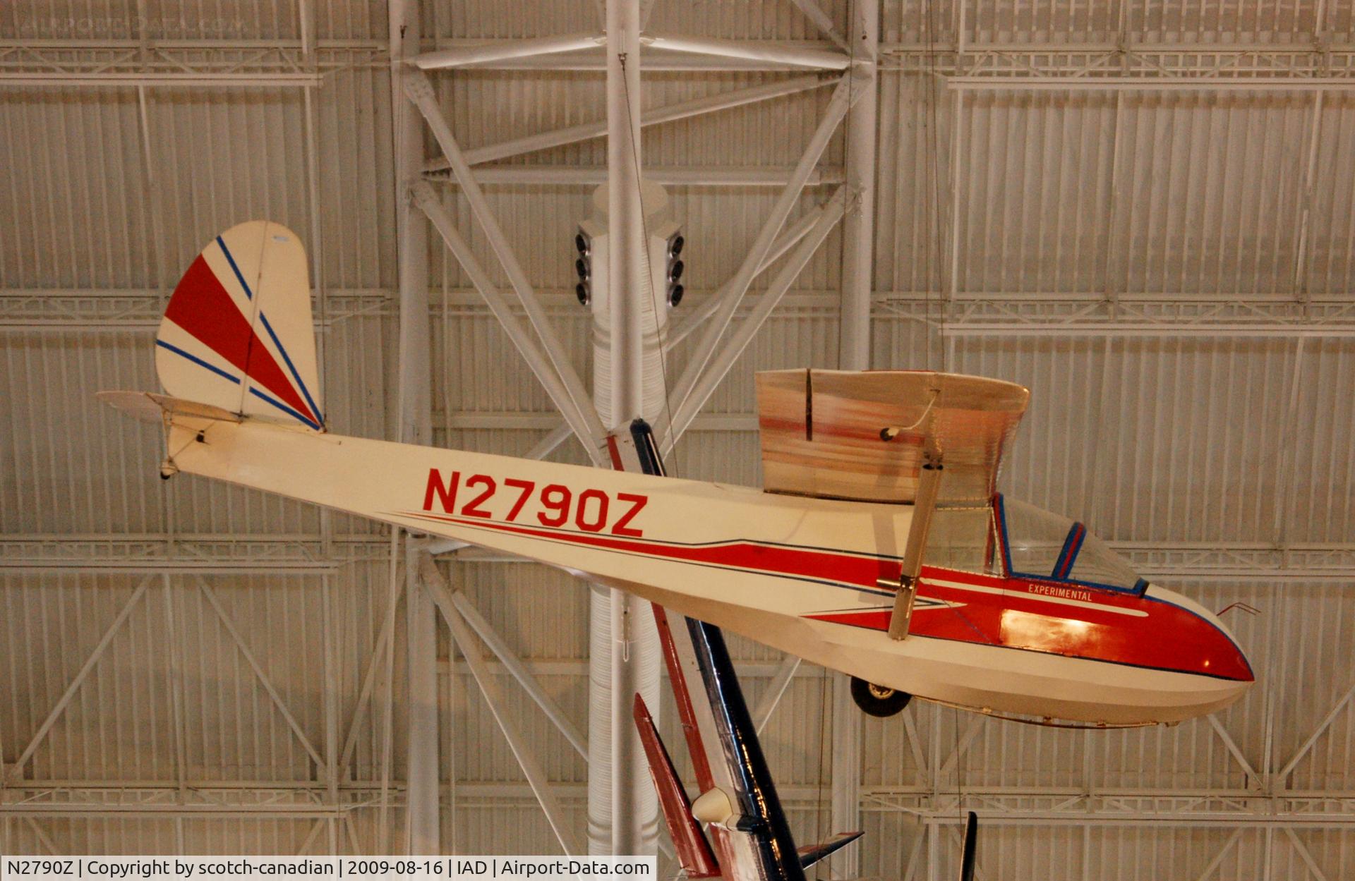 N2790Z, Schweizer SGU 2-22EK C/N 212, Schweizer SGU 2-22EK at the Steven F. Udvar-Hazy Center, Smithsonian National Air and Space Museum, Chantilly, VA