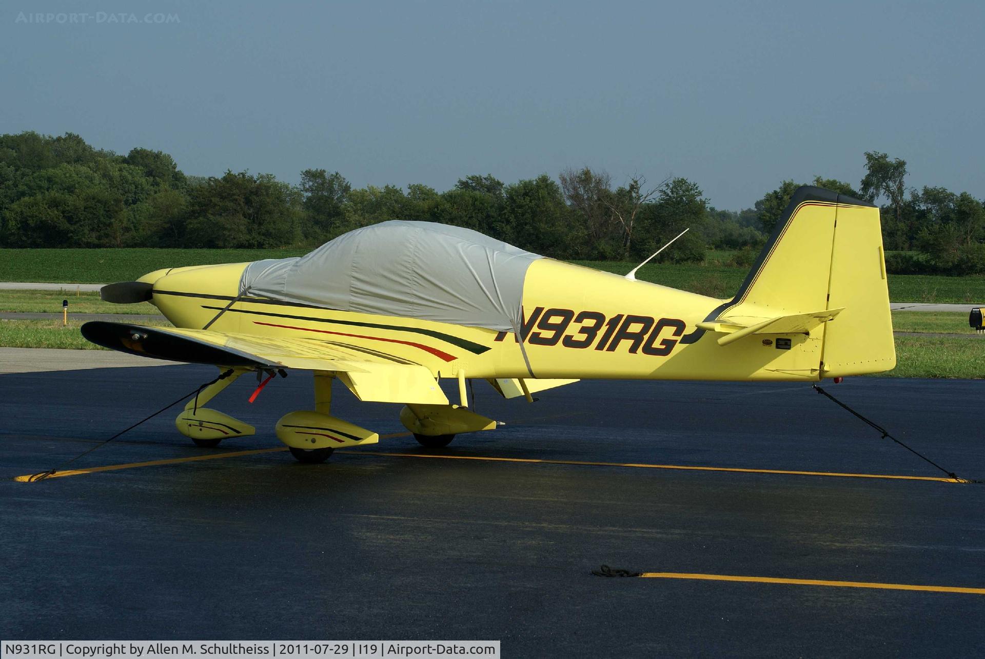 N931RG, 1995 Vans RV-6A C/N 21002, 1995 Gladish Richard O RV-6A