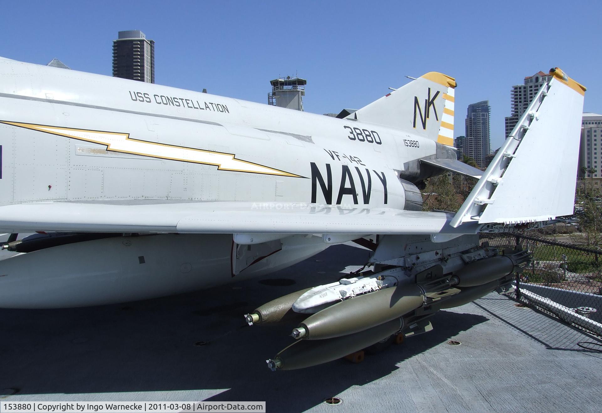 153880, McDonnell F-4S Phantom II C/N 2466, McDonnell Douglas F-4S Phantom II on the flight deck of the USS Midway Museum, San Diego CA