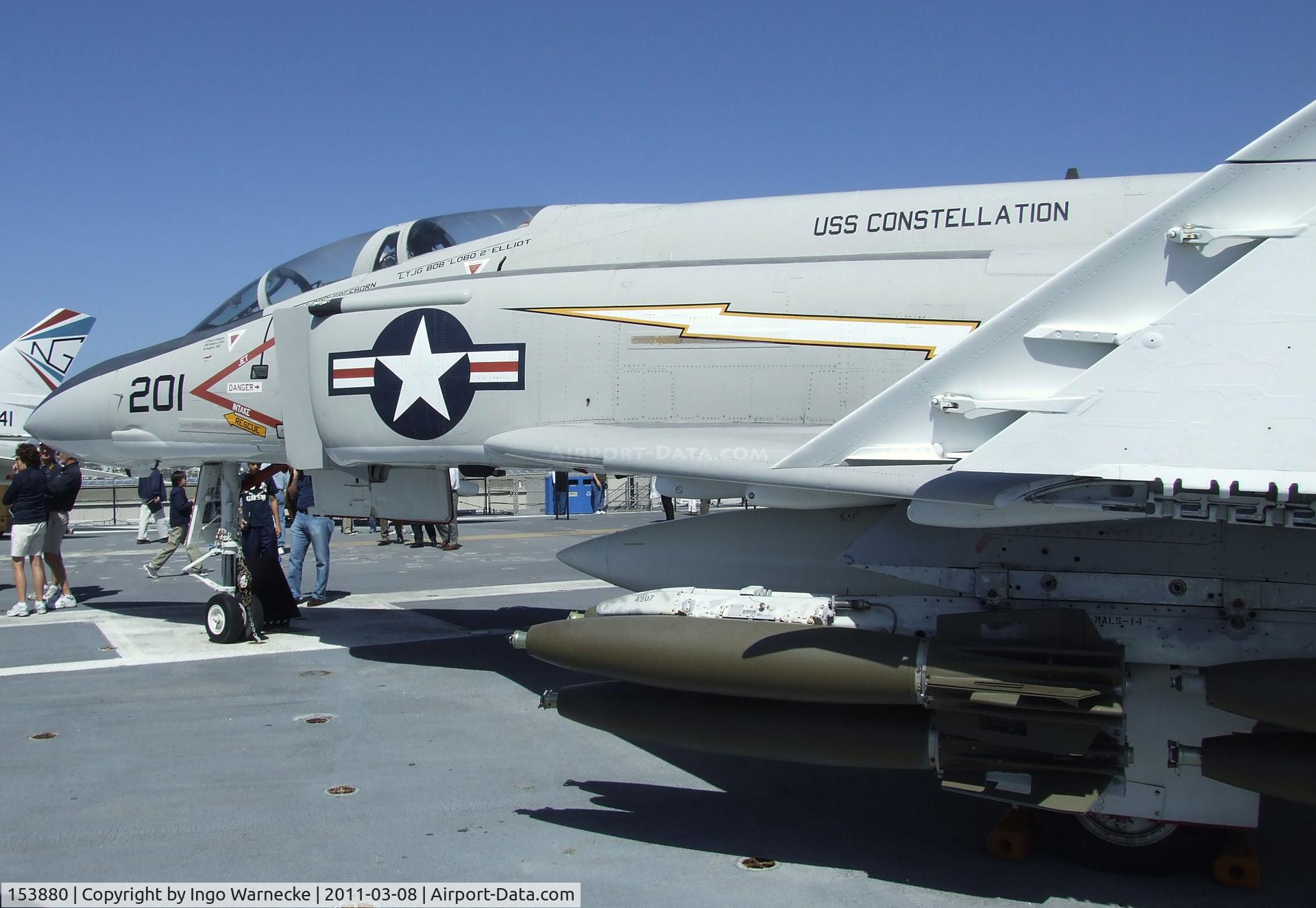 153880, McDonnell F-4S Phantom II C/N 2466, McDonnell Douglas F-4S Phantom II on the flight deck of the USS Midway Museum, San Diego CA