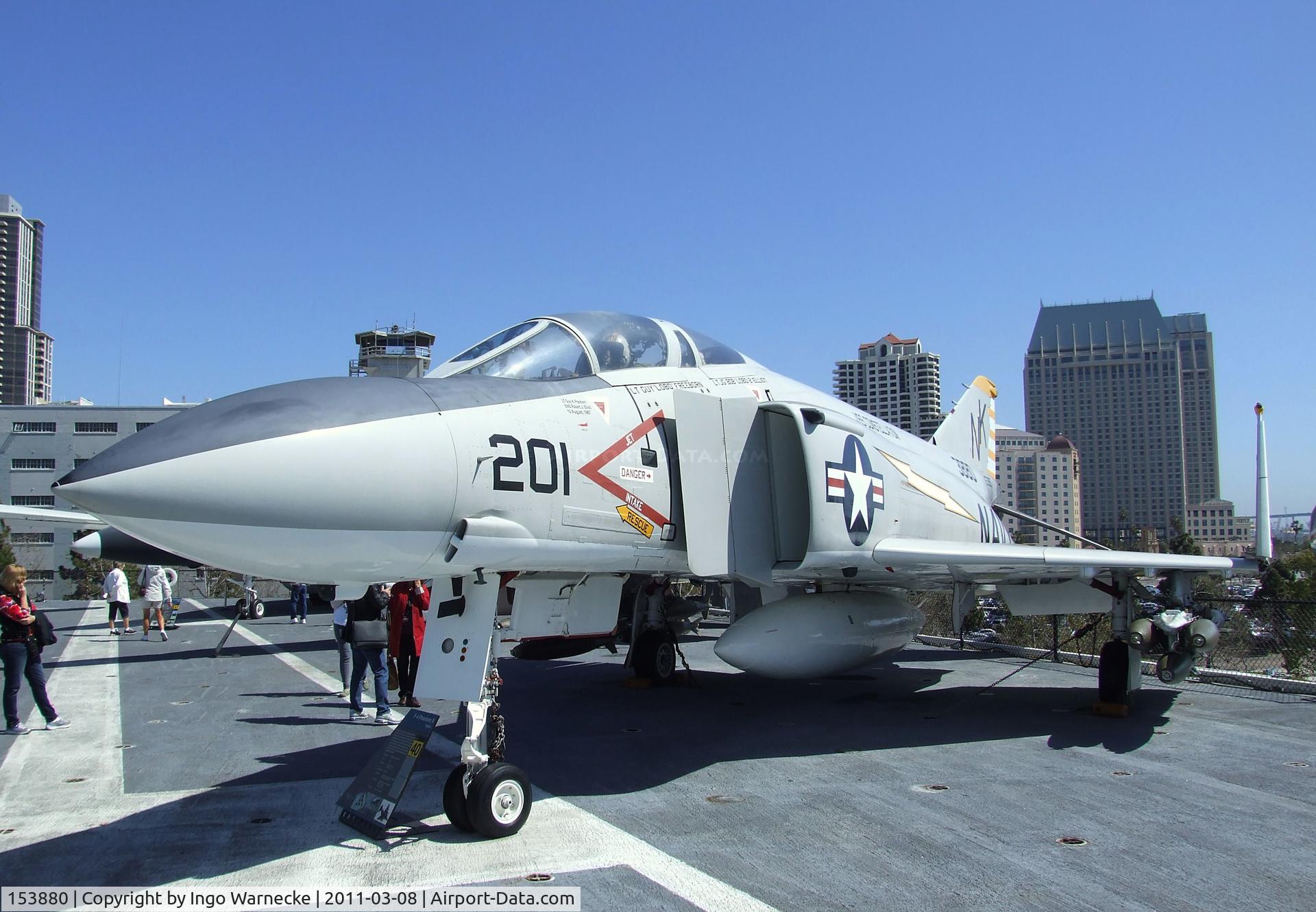 153880, McDonnell F-4S Phantom II C/N 2466, McDonnell Douglas F-4S Phantom II on the flight deck of the USS Midway Museum, San Diego CA