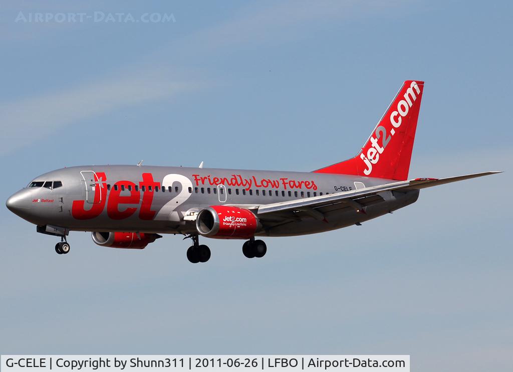 G-CELE, 1988 Boeing 737-33A C/N 24029, Landing rwy 14L