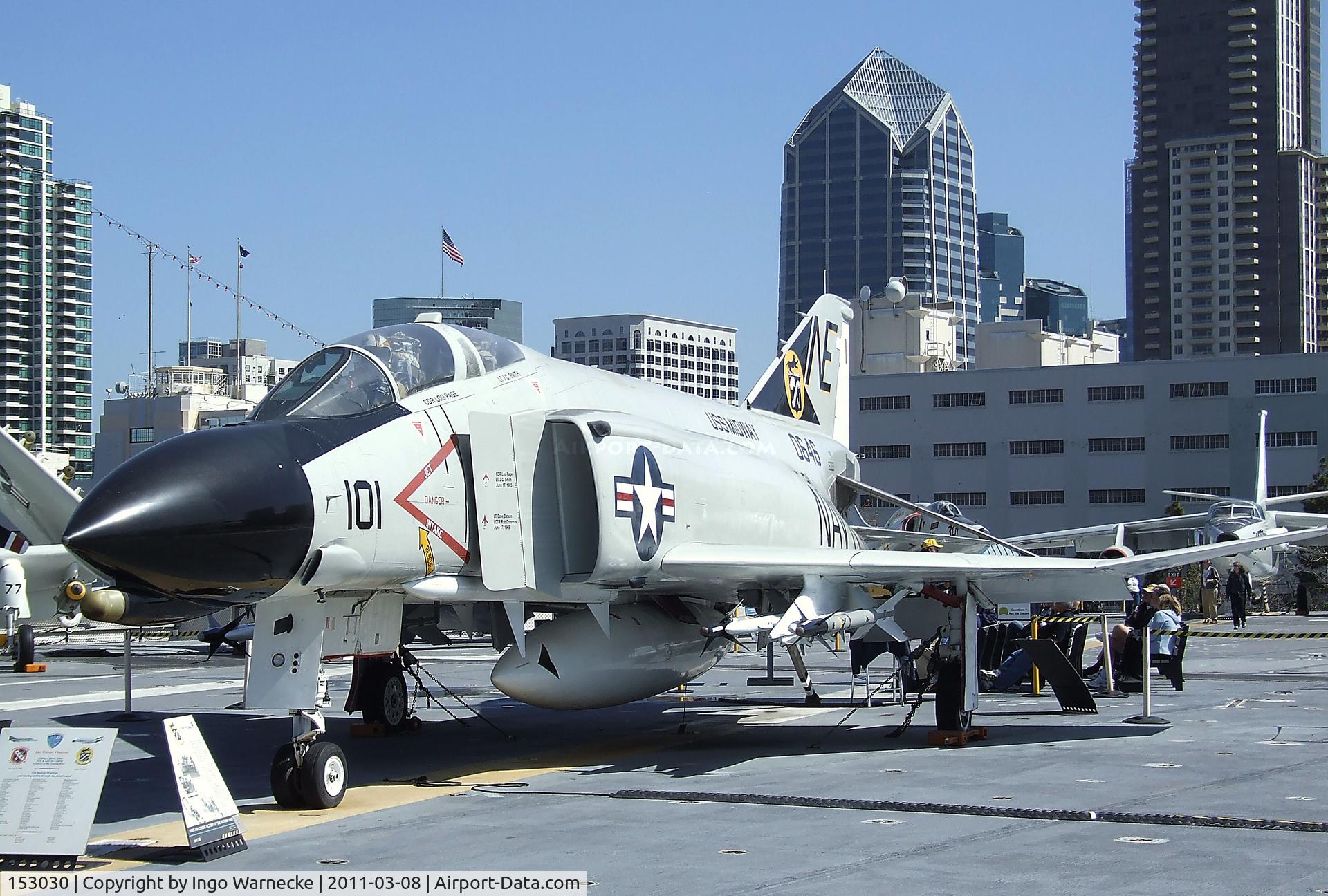 153030, McDonnell F-4N Phantom II C/N 1557, McDonnell Douglas F-4N Phantom II on the flight deck of the USS Midway Museum, San Diego CA