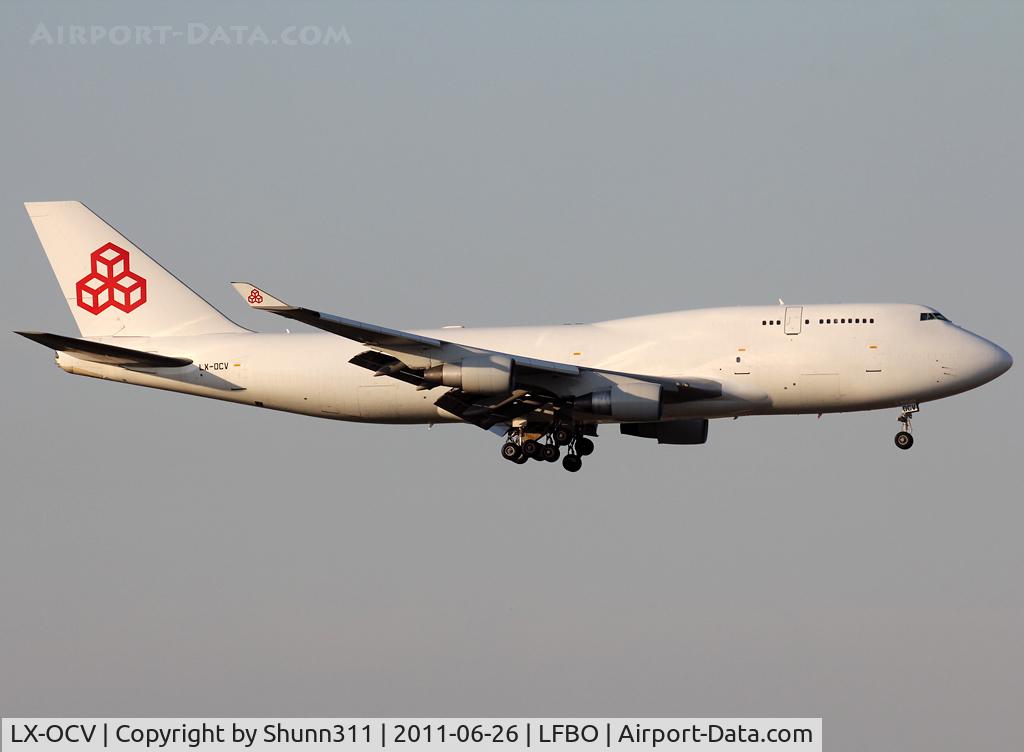 LX-OCV, 1999 Boeing 747-4R7F/SCD C/N 29731, Landing rwy 14L