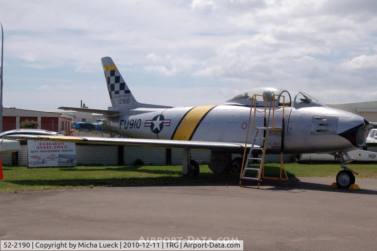 52-2190, 1952 North American F-86F Sabre C/N 191-269, At Tauranga