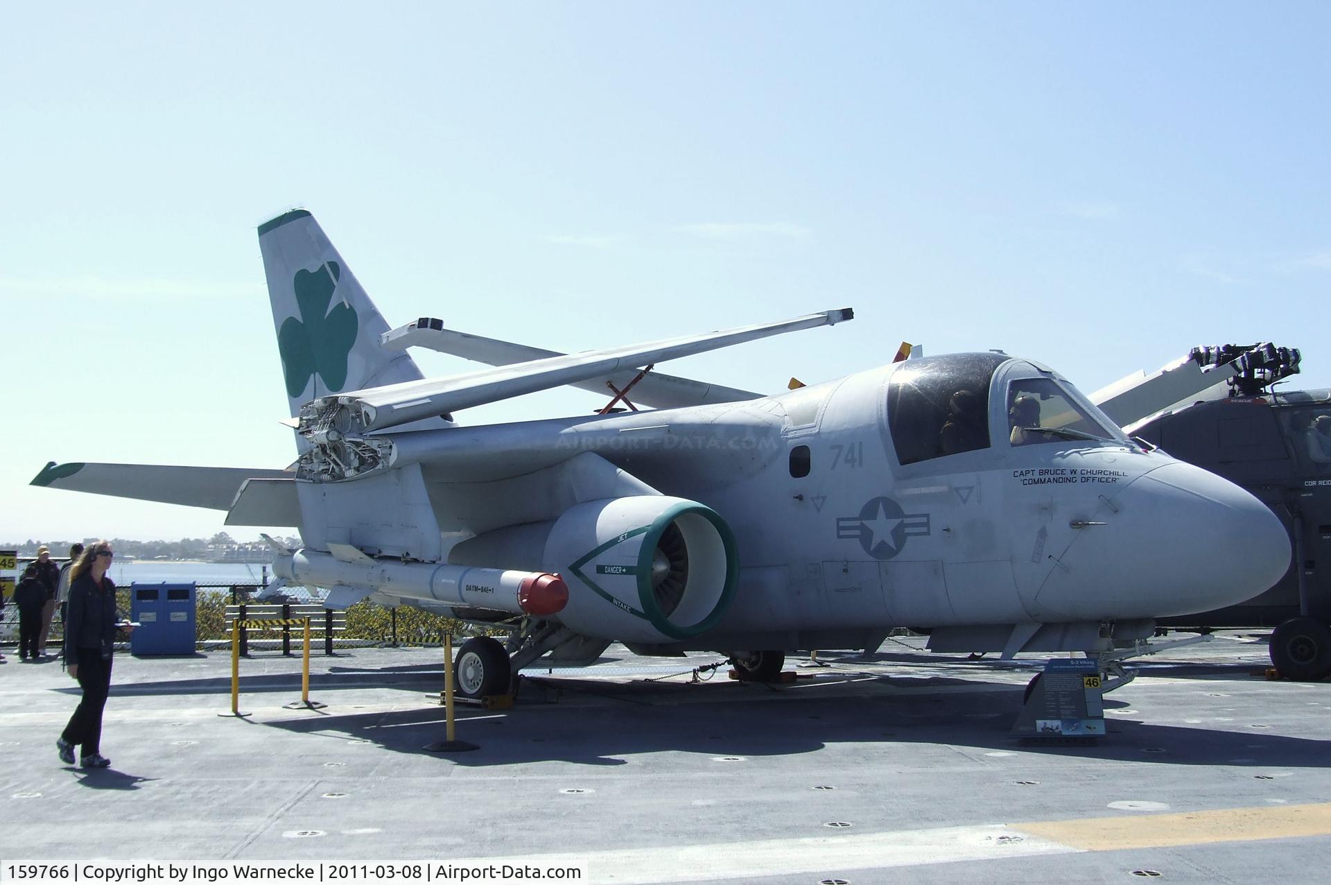 159766, Lockheed S-3A Viking C/N 394A-1095, Lockheed S-3A Viking on the flight deck of the USS Midway Museum, San Diego CA