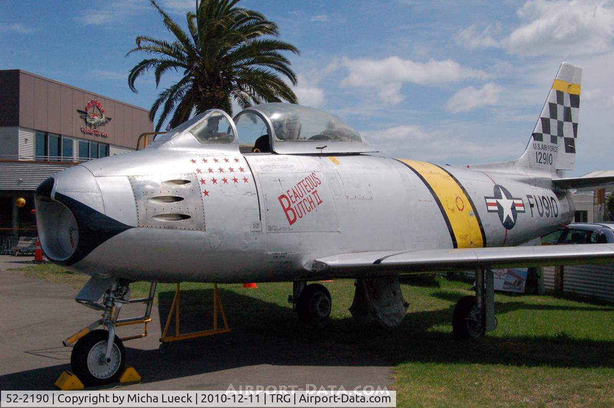 52-2190, 1952 North American F-86F Sabre C/N 191-269, At Tauranga