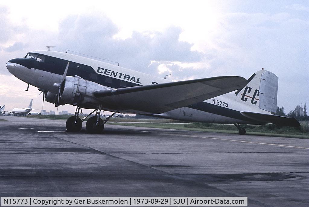 N15773, 1943 Douglas DC-3-G202A C/N 4982, Taken at Luis Munoz Marin Airport in September 1973