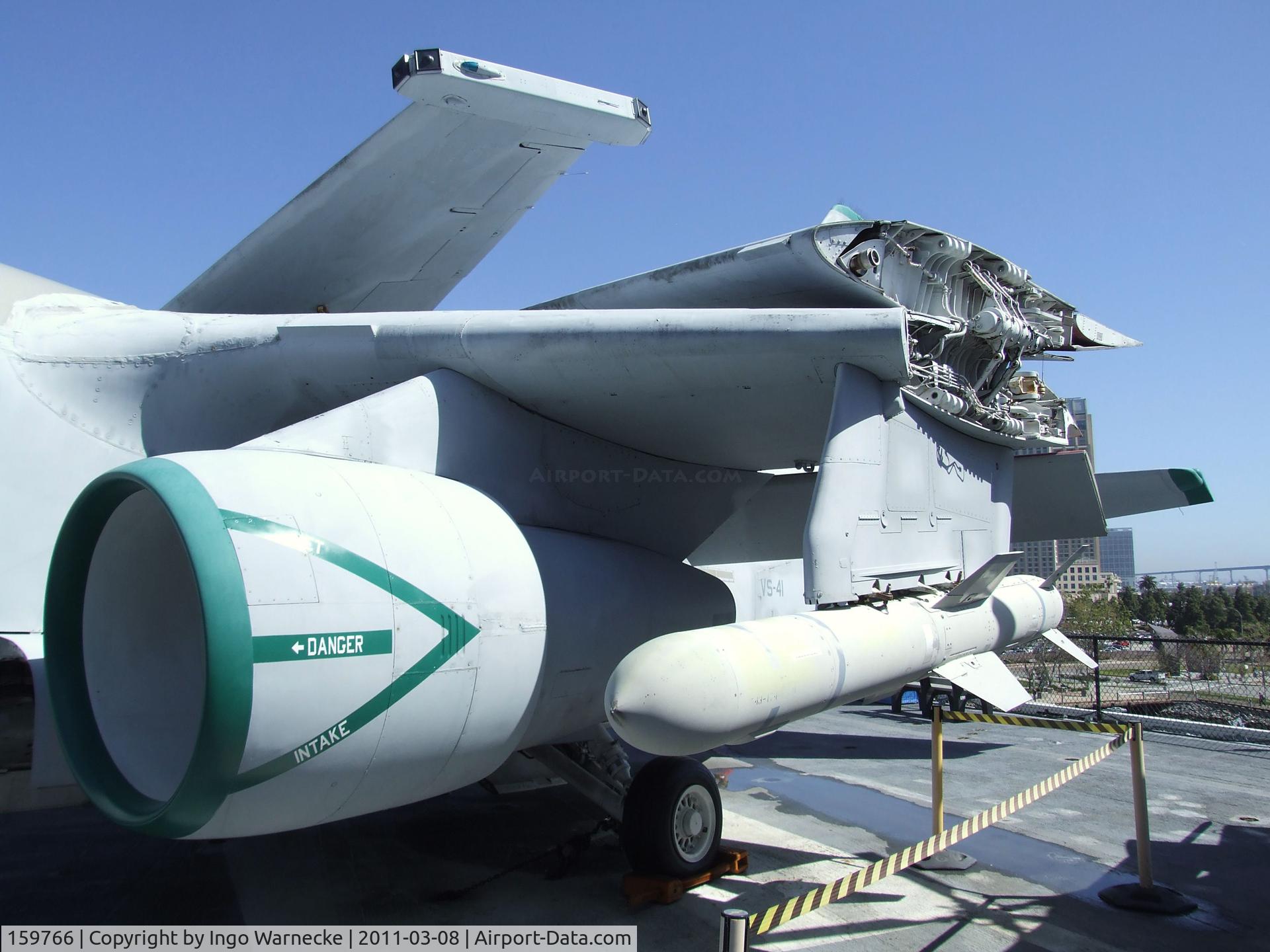 159766, Lockheed S-3A Viking C/N 394A-1095, Lockheed S-3A Viking on the flight deck of the USS Midway Museum, San Diego CA