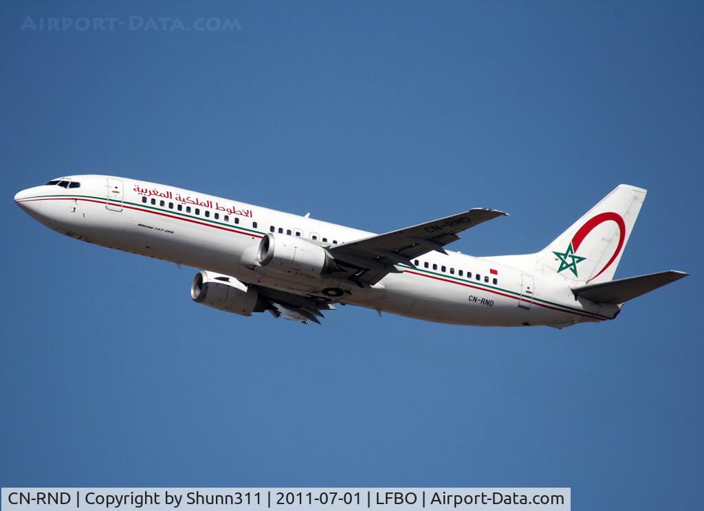 CN-RND, 1994 Boeing 737-4B6 C/N 26530/2588, Taking off from rwy 32R