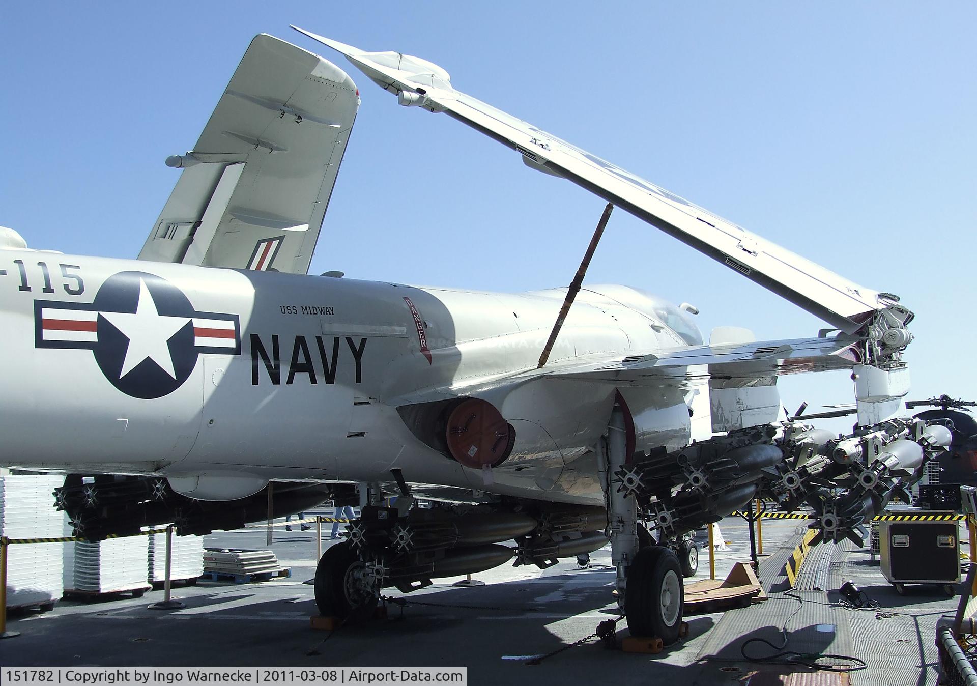 151782, Grumman A-6A Intruder C/N I-85, Grumman A-6A Intruder on the flight deck of the USS Midway Museum, San Diego CA