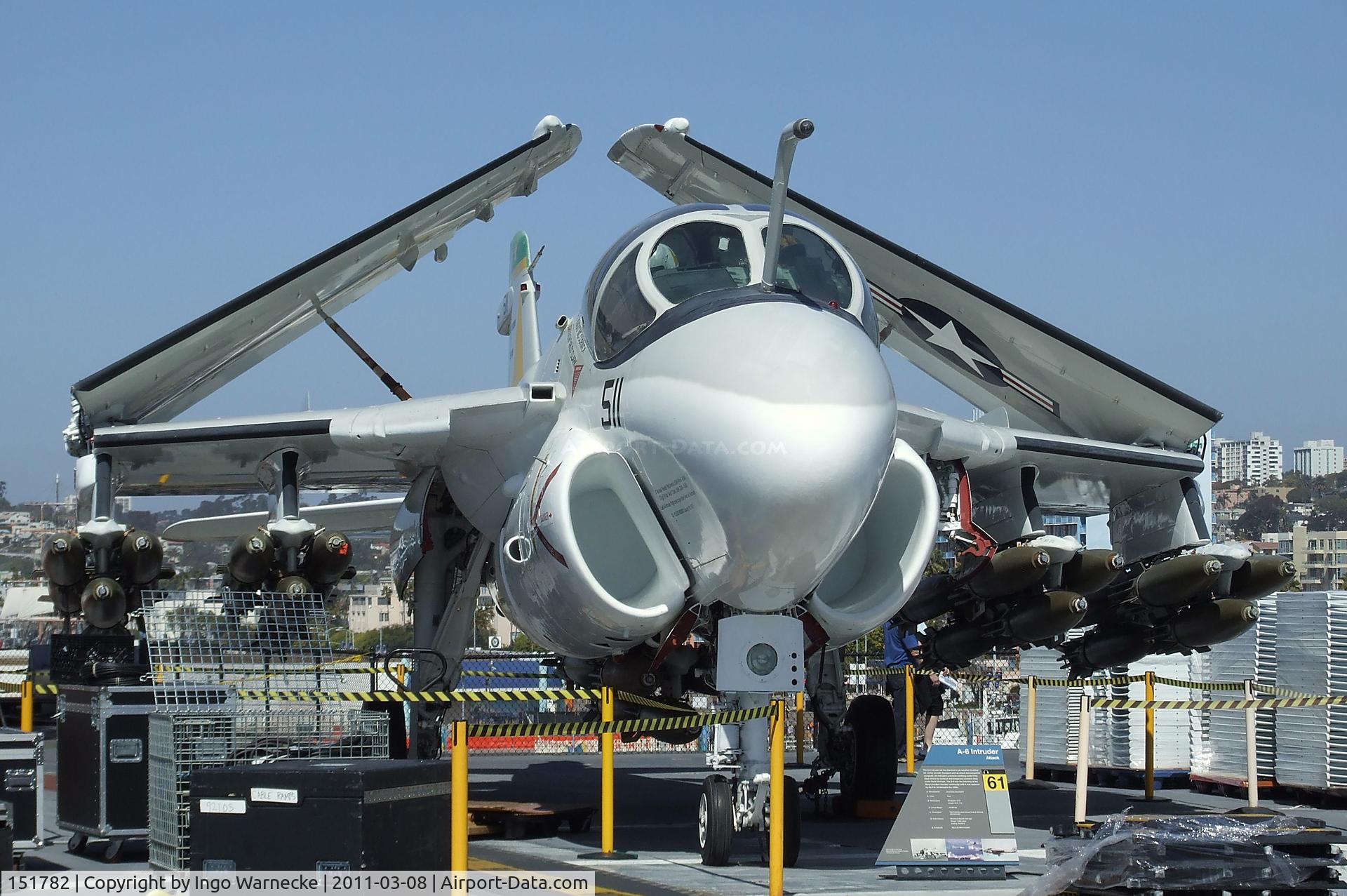 151782, Grumman A-6A Intruder C/N I-85, Grumman A-6A Intruder on the flight deck of the USS Midway Museum, San Diego CA