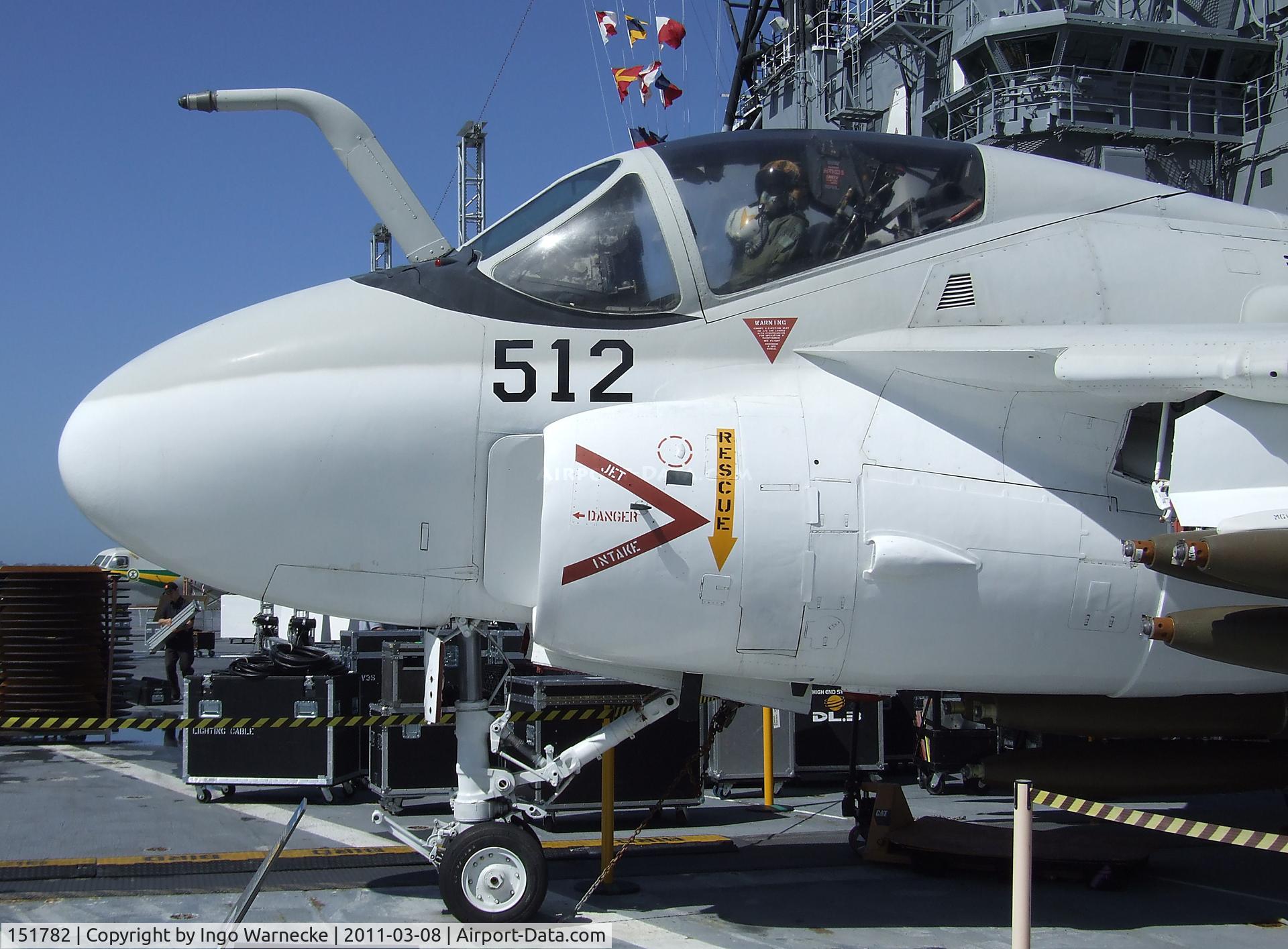 151782, Grumman A-6A Intruder C/N I-85, Grumman A-6A Intruder on the flight deck of the USS Midway Museum, San Diego CA