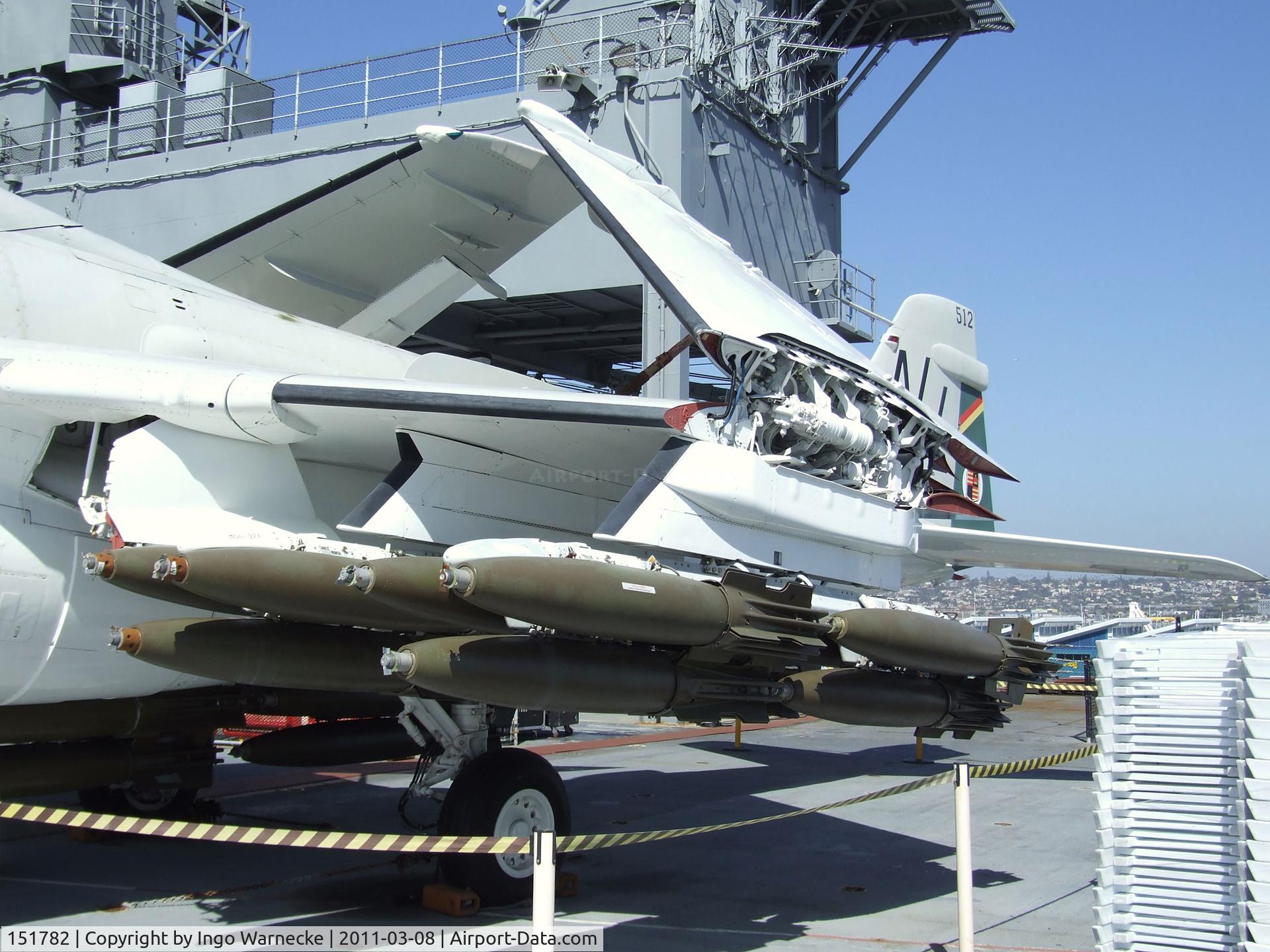 151782, Grumman A-6A Intruder C/N I-85, Grumman A-6A Intruder on the flight deck of the USS Midway Museum, San Diego CA
