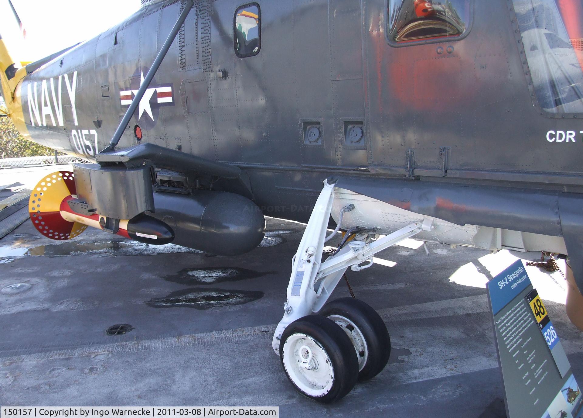 150157, Kaman SH-2F Seasprite C/N 107, Kaman SH-2F Seasprite (originally built as HU2K-1U/UH-2B) on the flight deck of the USS Midway Museum, San Diego CA