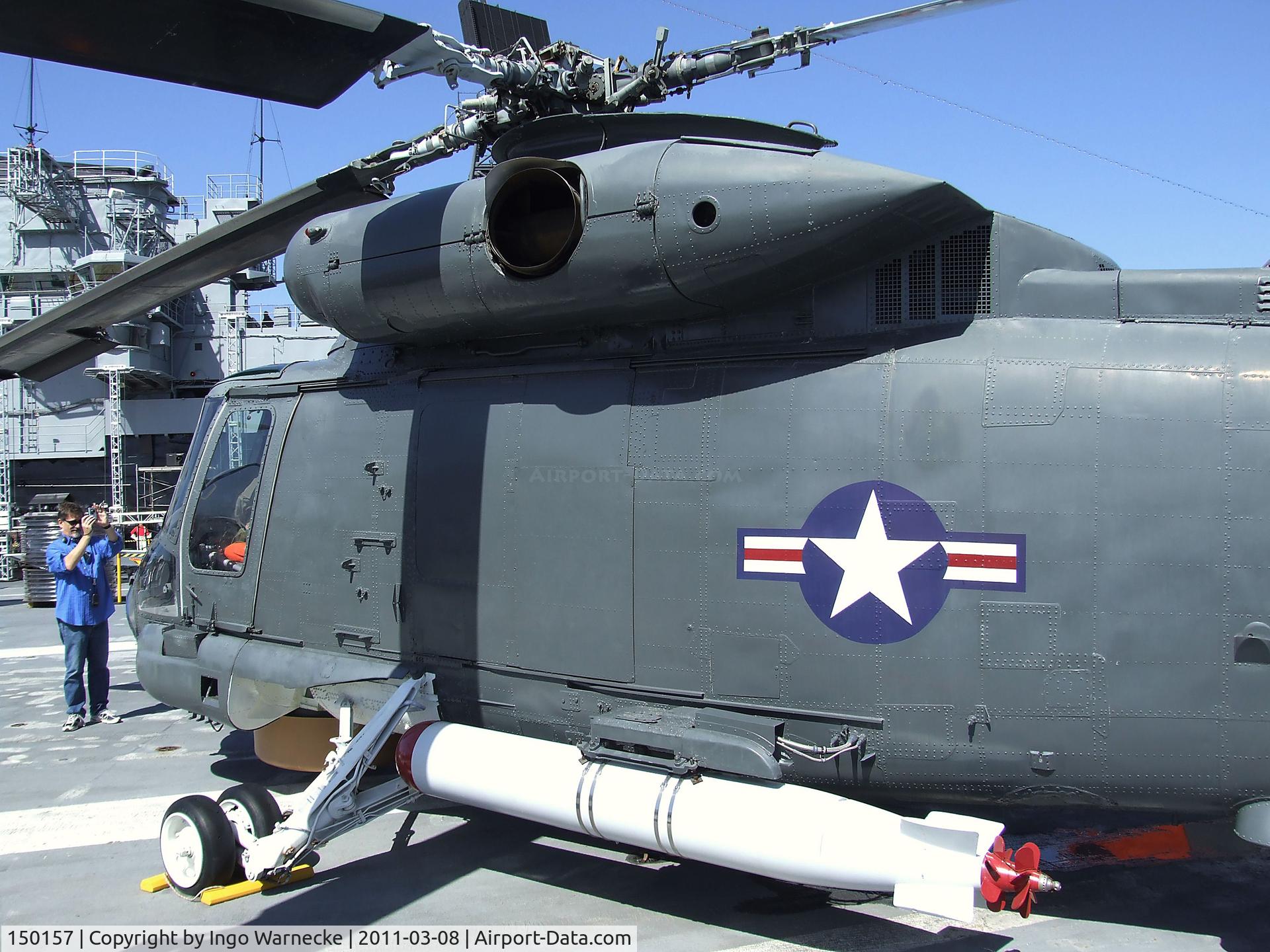 150157, Kaman SH-2F Seasprite C/N 107, Kaman SH-2F Seasprite (originally built as HU2K-1U/UH-2B) on the flight deck of the USS Midway Museum, San Diego CA
