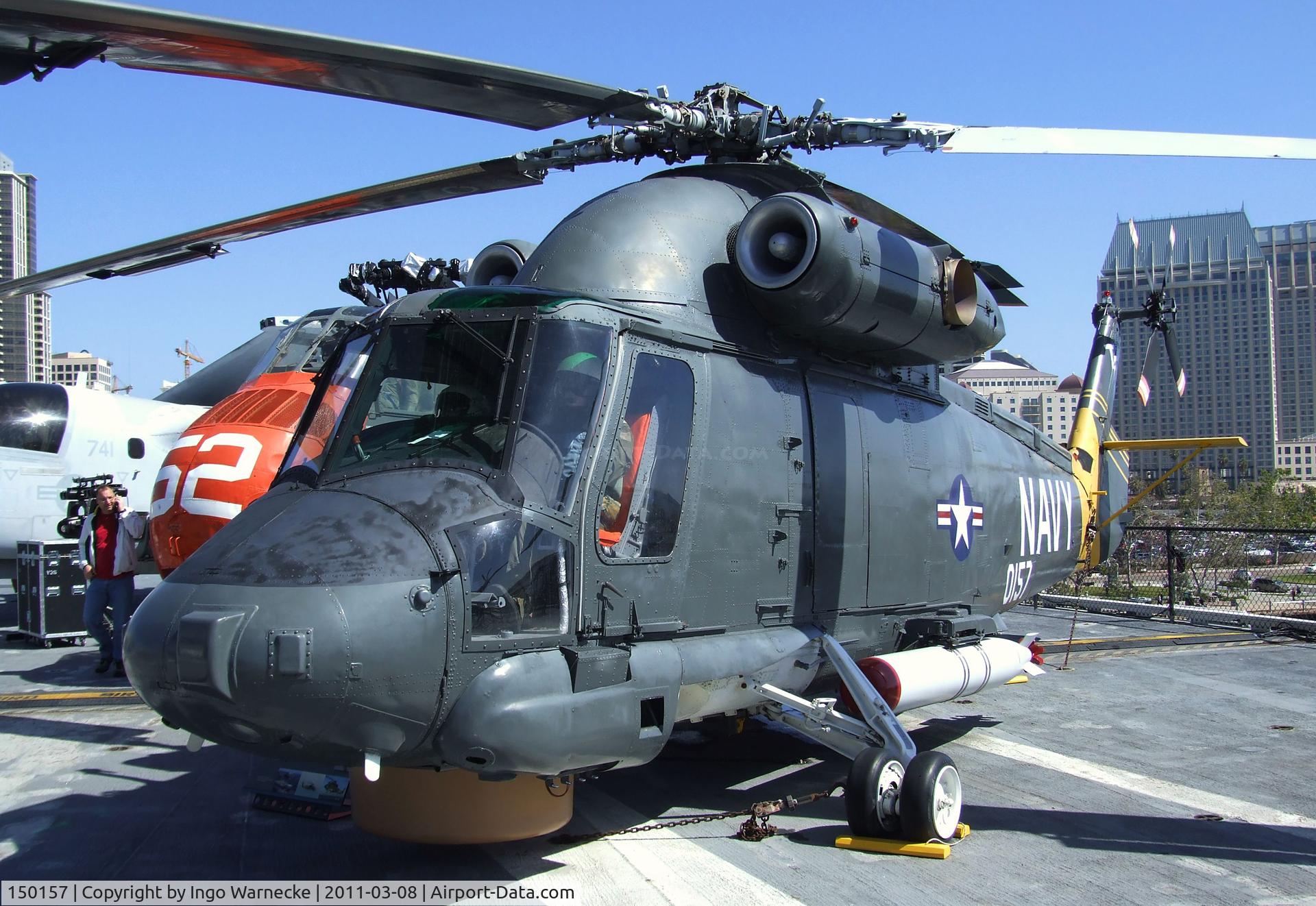 150157, Kaman SH-2F Seasprite C/N 107, Kaman SH-2F Seasprite (originally built as HU2K-1U/UH-2B) on the flight deck of the USS Midway Museum, San Diego CA