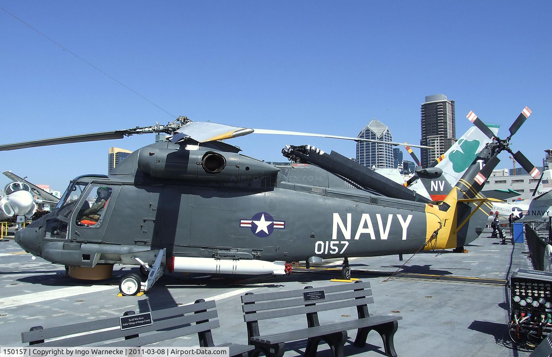 150157, Kaman SH-2F Seasprite C/N 107, Kaman SH-2F Seasprite (originally built as HU2K-1U/UH-2B) on the flight deck of the USS Midway Museum, San Diego CA