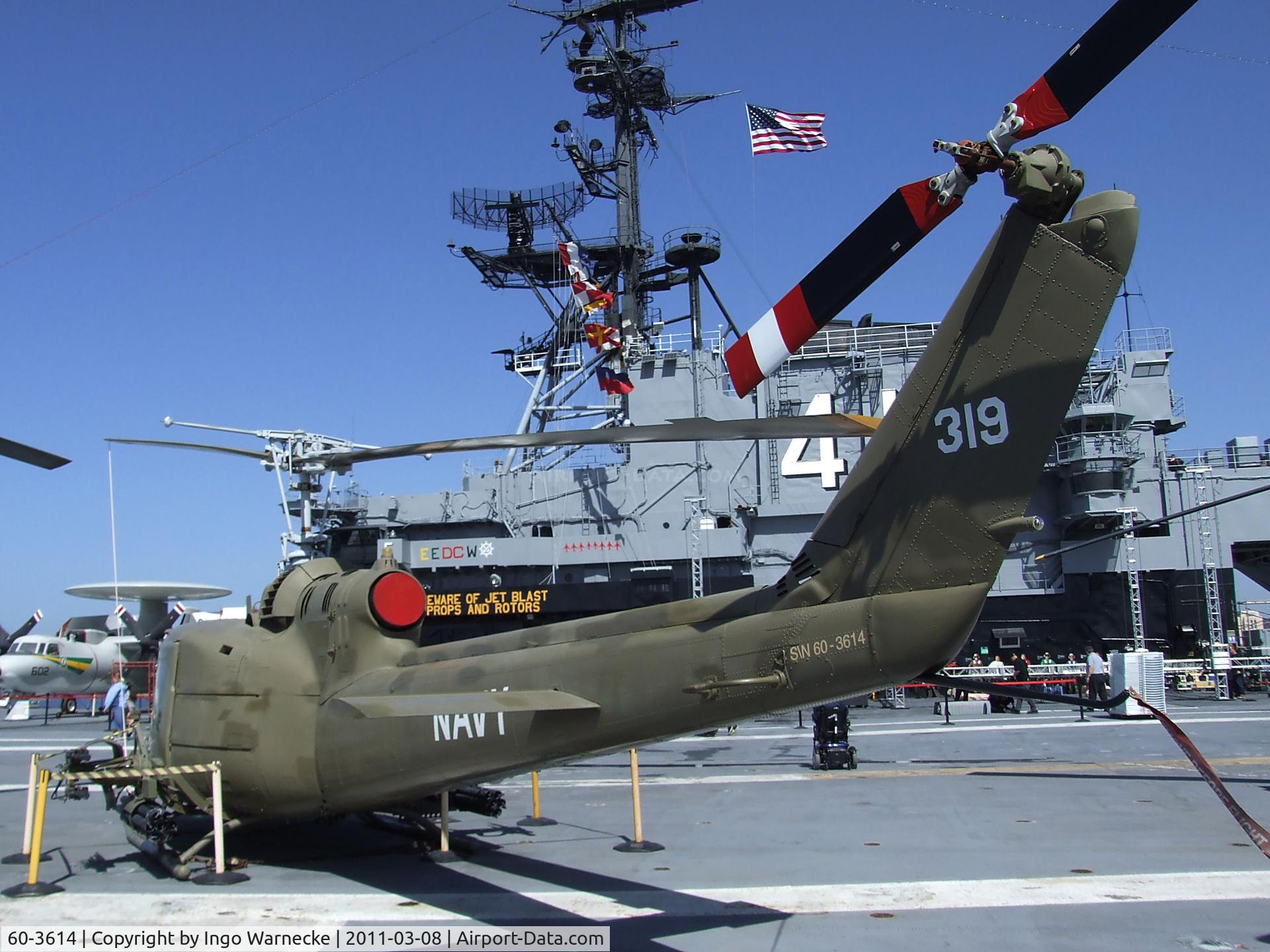 60-3614, 1960 Bell UH-1B Iroquois C/N 260, Bell UH-1B Iroquois on the flight deck of the USS Midway Museum, San Diego CA