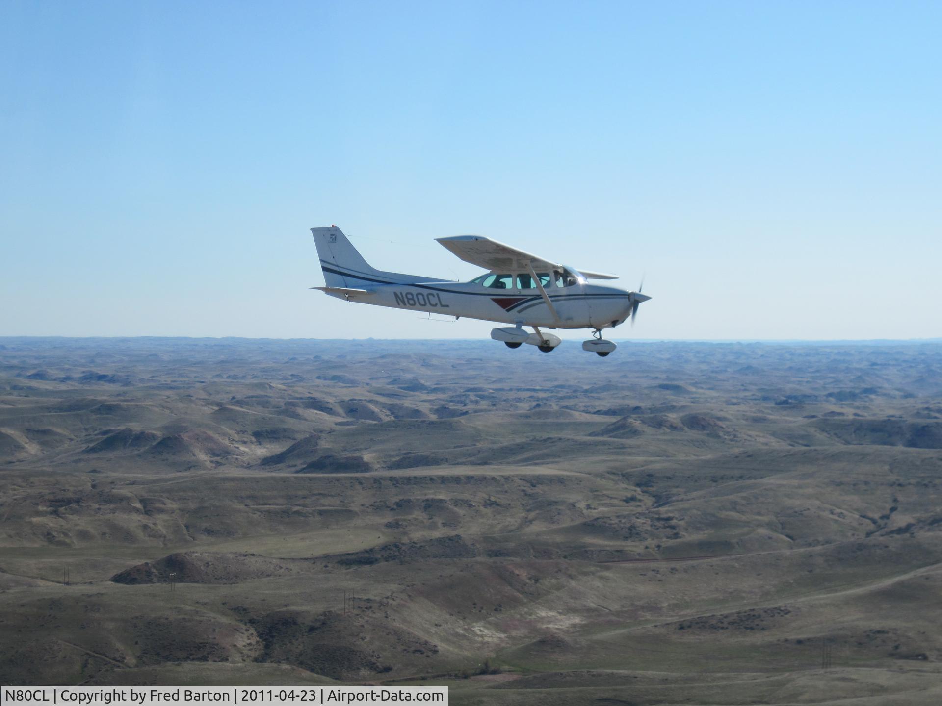 N80CL, 1979 Cessna 172N C/N 17273438, 80CL somewhere over Wyoming.