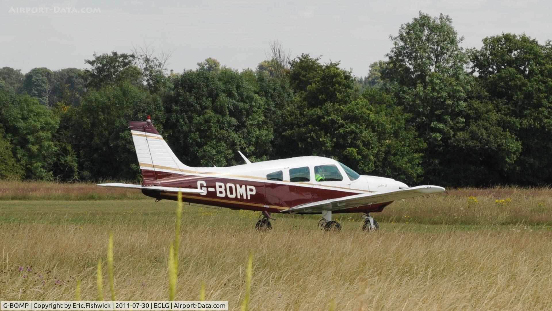 G-BOMP, 1977 Piper PA-28-181 Cherokee Archer II C/N 28-7790249, G-BOMP at Panhsanger Airfield