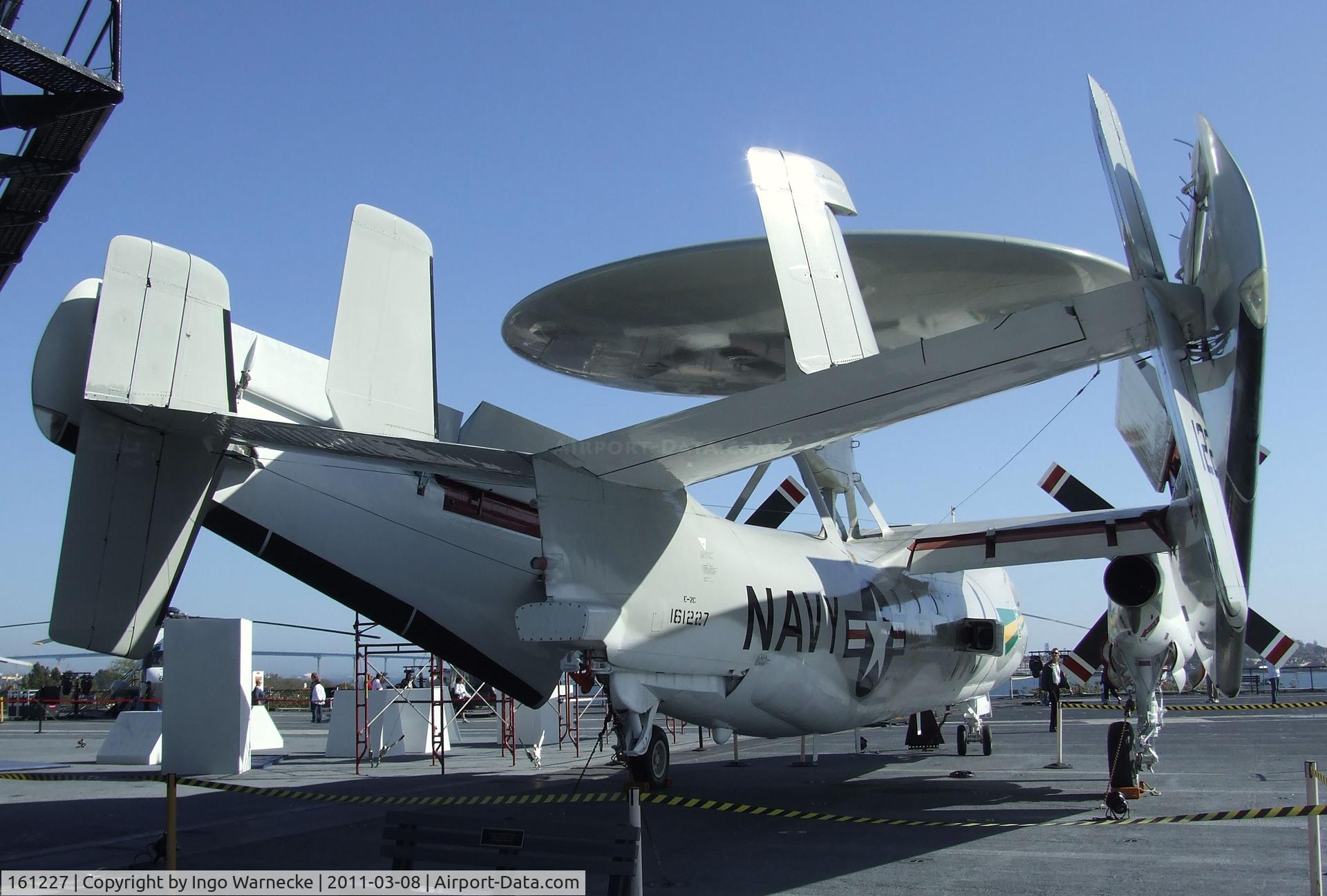 161227, Grumman E-2C Hawkeye C/N A067, Grumman E-2C Hawkeye on the flight deck of the USS Midway Museum, San Diego CA