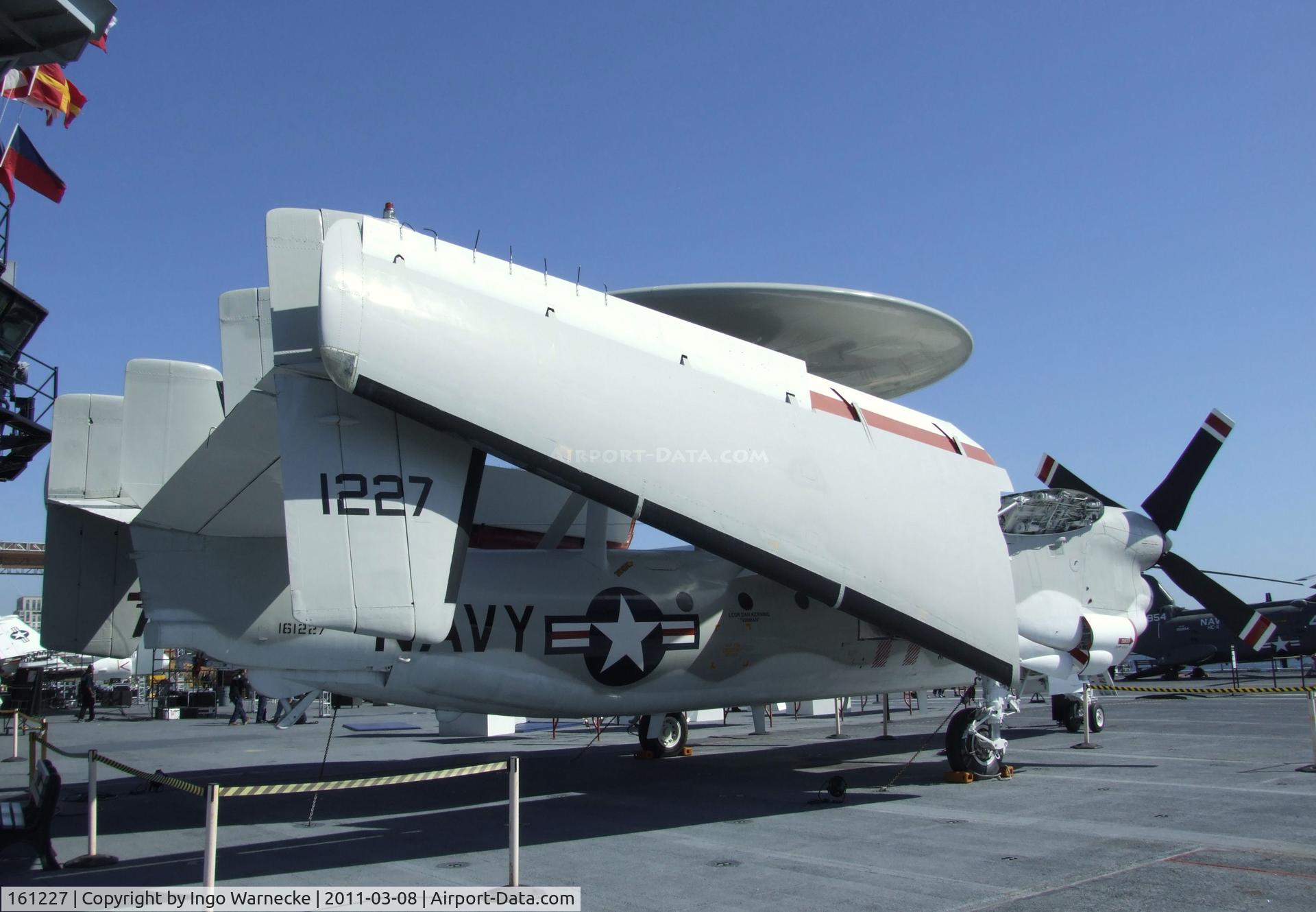 161227, Grumman E-2C Hawkeye C/N A067, Grumman E-2C Hawkeye on the flight deck of the USS Midway Museum, San Diego CA