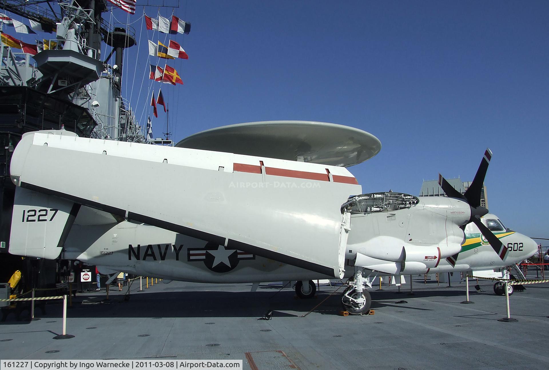 161227, Grumman E-2C Hawkeye C/N A067, Grumman E-2C Hawkeye on the flight deck of the USS Midway Museum, San Diego CA