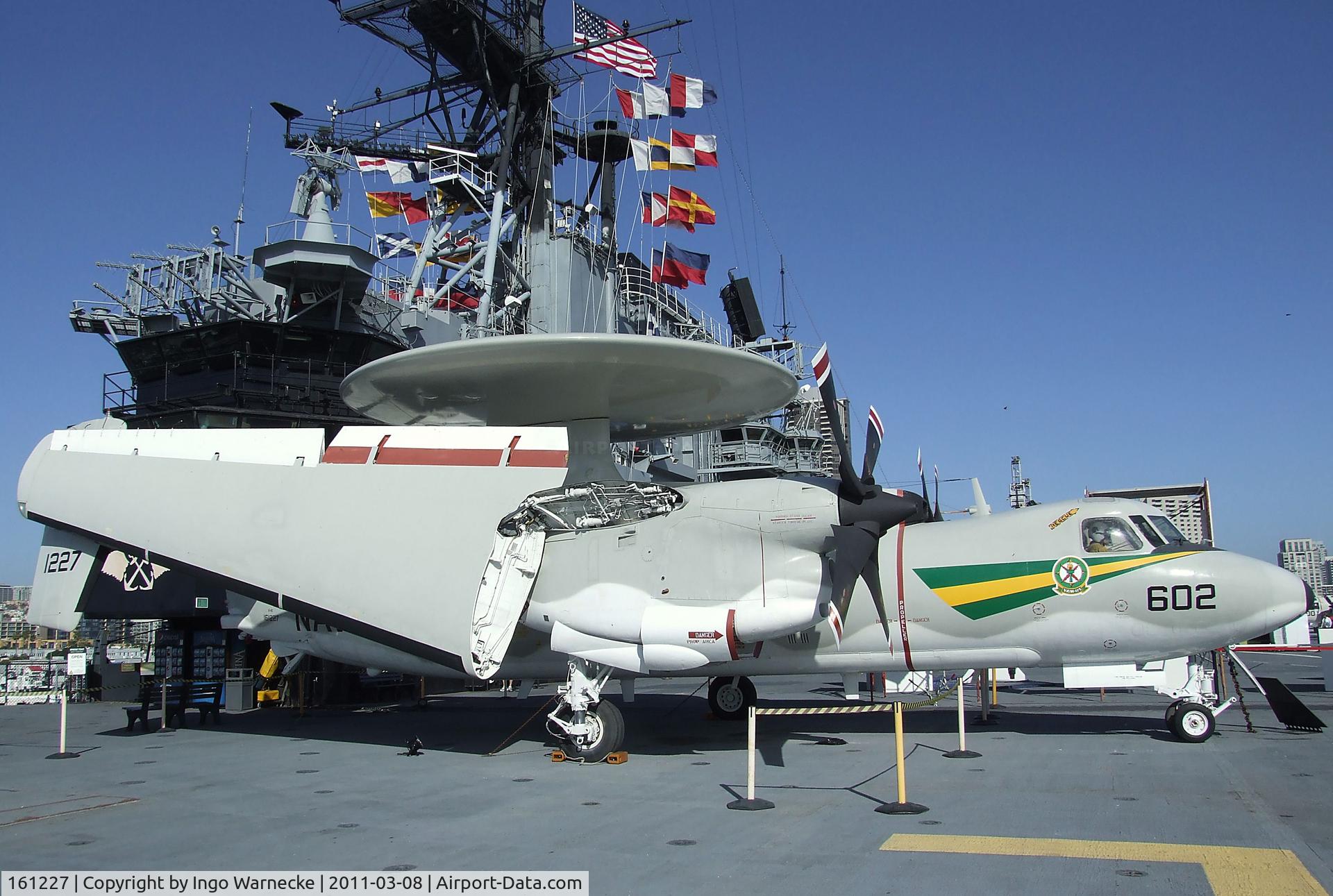 161227, Grumman E-2C Hawkeye C/N A067, Grumman E-2C Hawkeye on the flight deck of the USS Midway Museum, San Diego CA