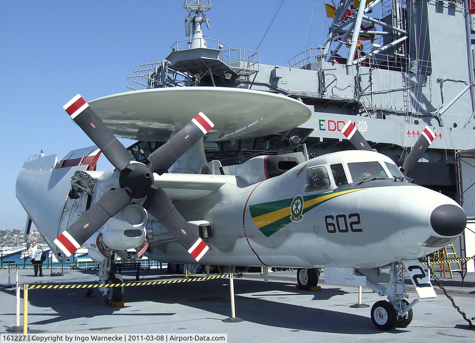 161227, Grumman E-2C Hawkeye C/N A067, Grumman E-2C Hawkeye on the flight deck of the USS Midway Museum, San Diego CA