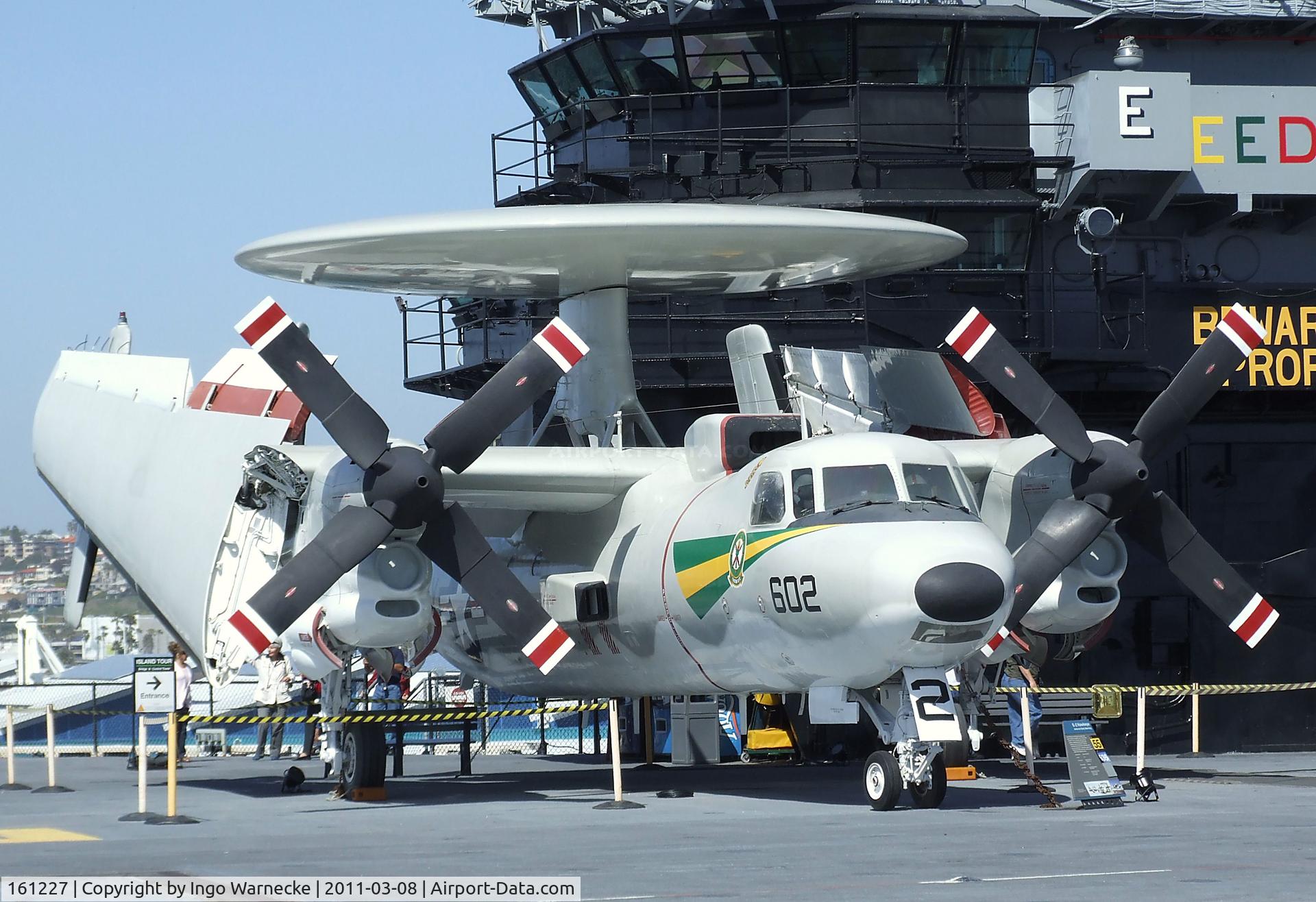161227, Grumman E-2C Hawkeye C/N A067, Grumman E-2C Hawkeye on the flight deck of the USS Midway Museum, San Diego CA