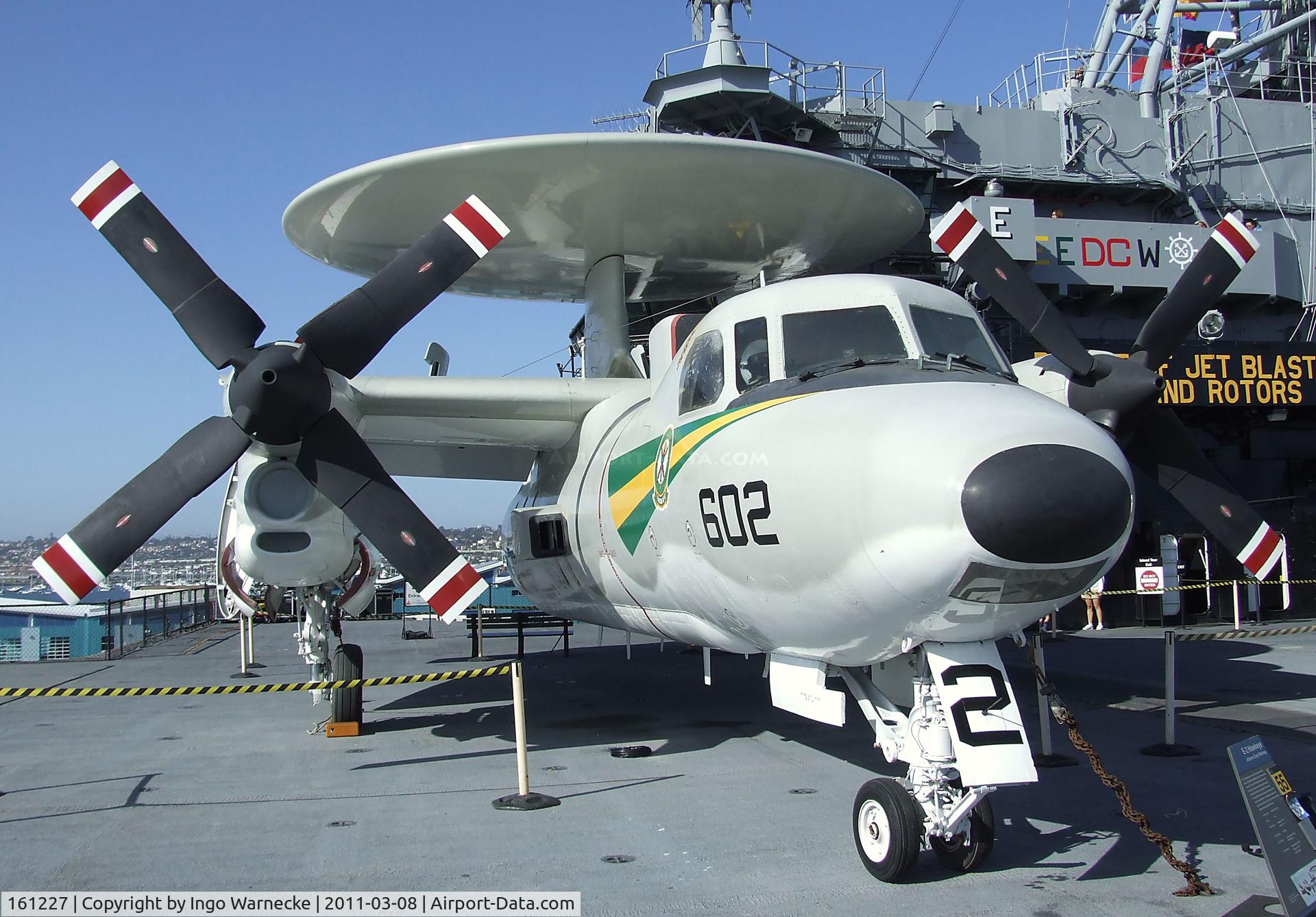 161227, Grumman E-2C Hawkeye C/N A067, Grumman E-2C Hawkeye on the flight deck of the USS Midway Museum, San Diego CA