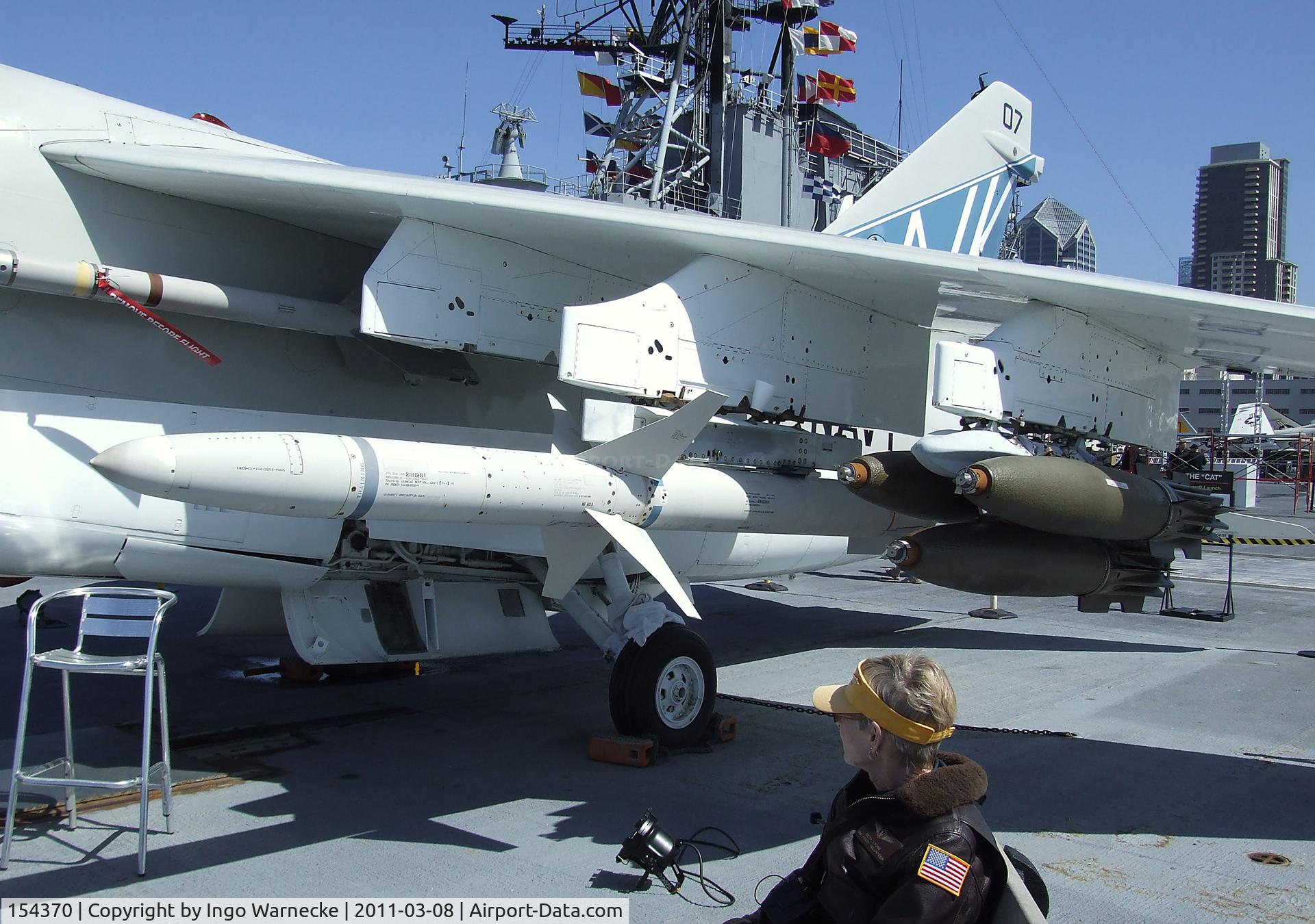 154370, LTV A-7B Corsair II C/N B-010, LTV A-7B Corsair II on the flight deck of the USS Midway Museum, San Diego CA