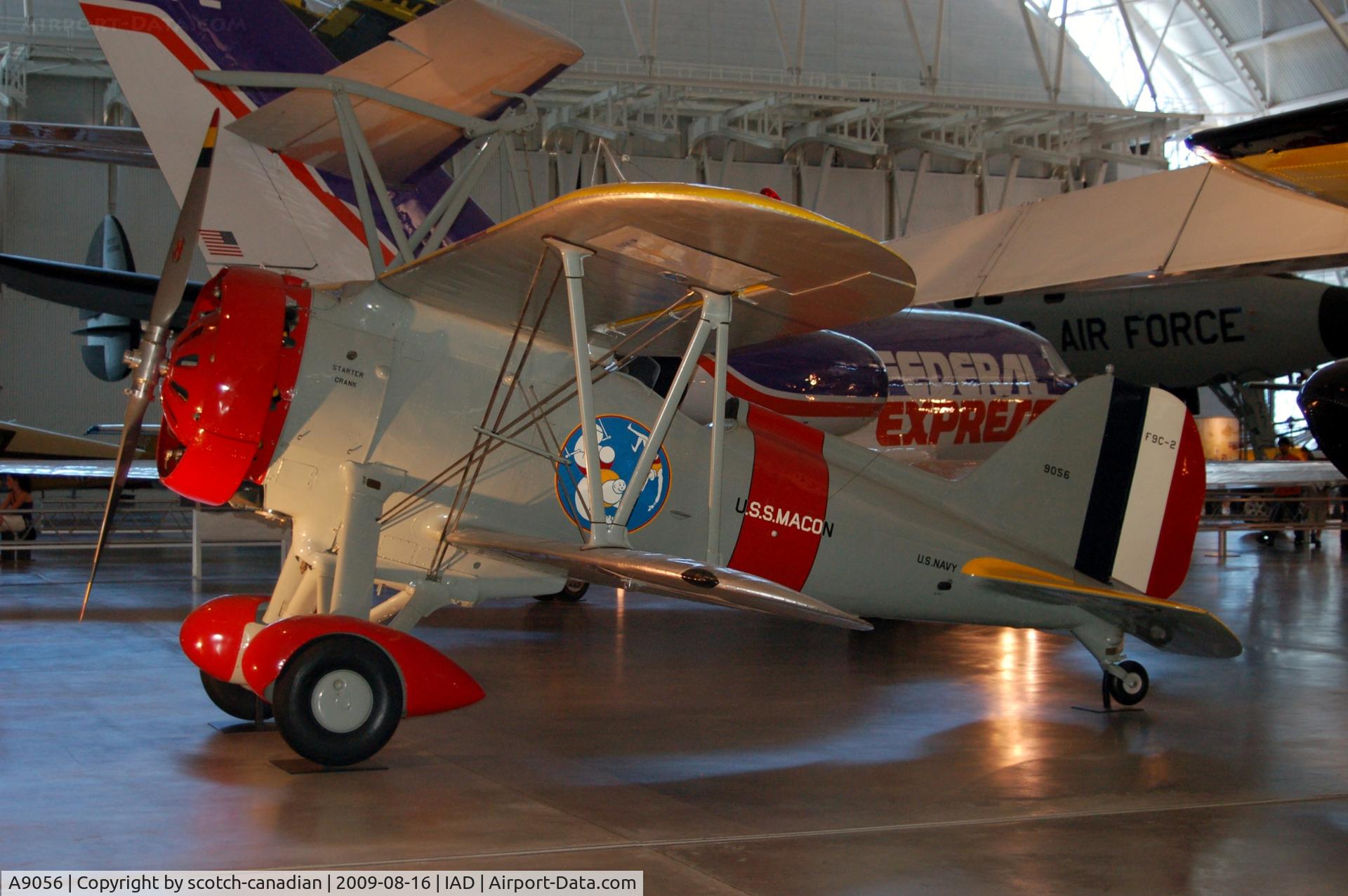 A9056, 1932 Curtiss F9C-2 Sparrowhawk C/N Not found A9056, 1932 Curtiss F9C-2 Sparrowhawk at the Steven F. Udvar-Hazy Center, Smithsonian National Air and Space Museum, Chantilly, VA
