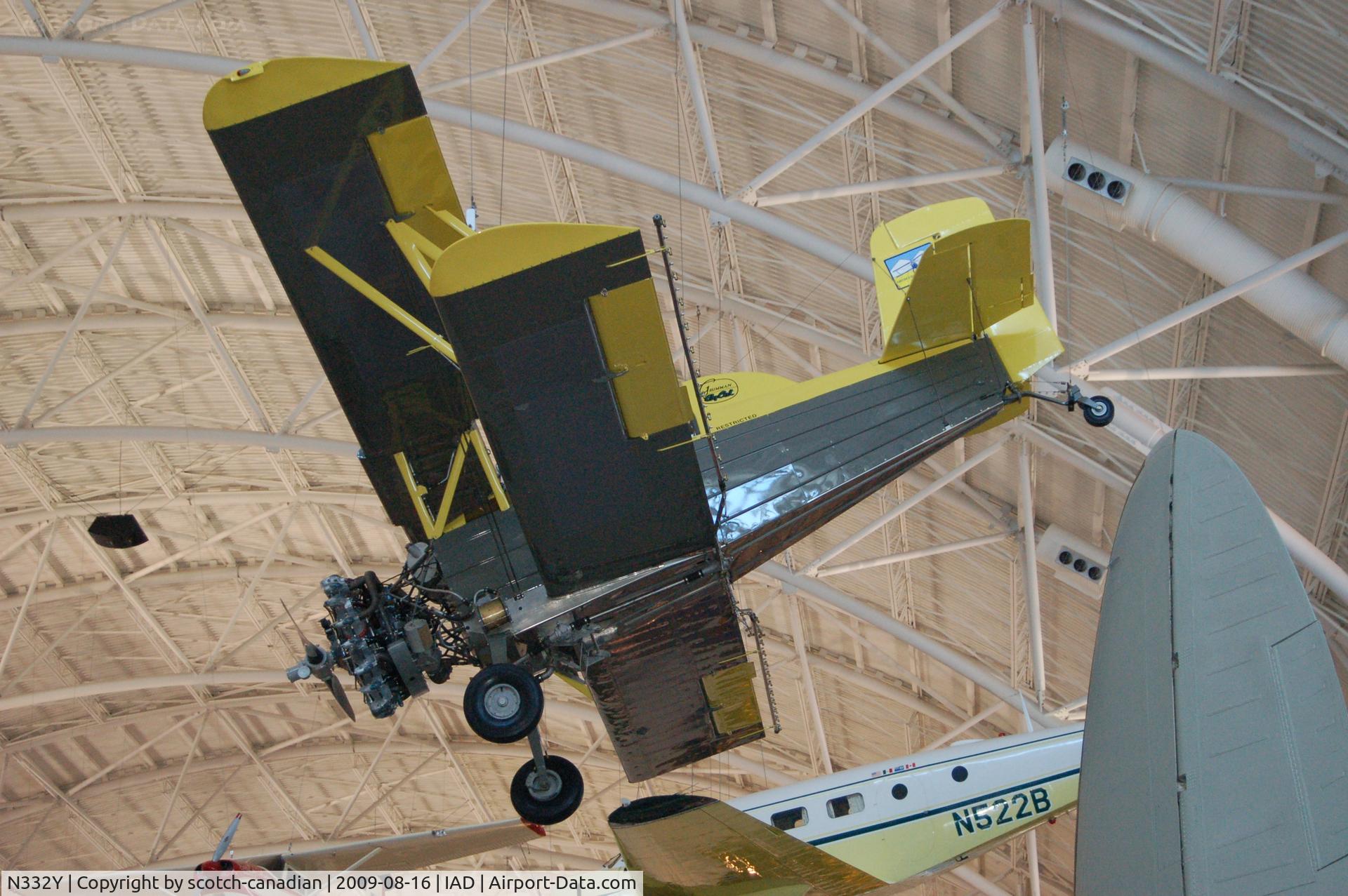 N332Y, 1963 Grumman G-164 C/N 207, 1963 Grumman G-164 Ag-Cat at the Steven F. Udvar-Hazy Center, Smithsonian National Air and Space Museum, Chantilly, VA