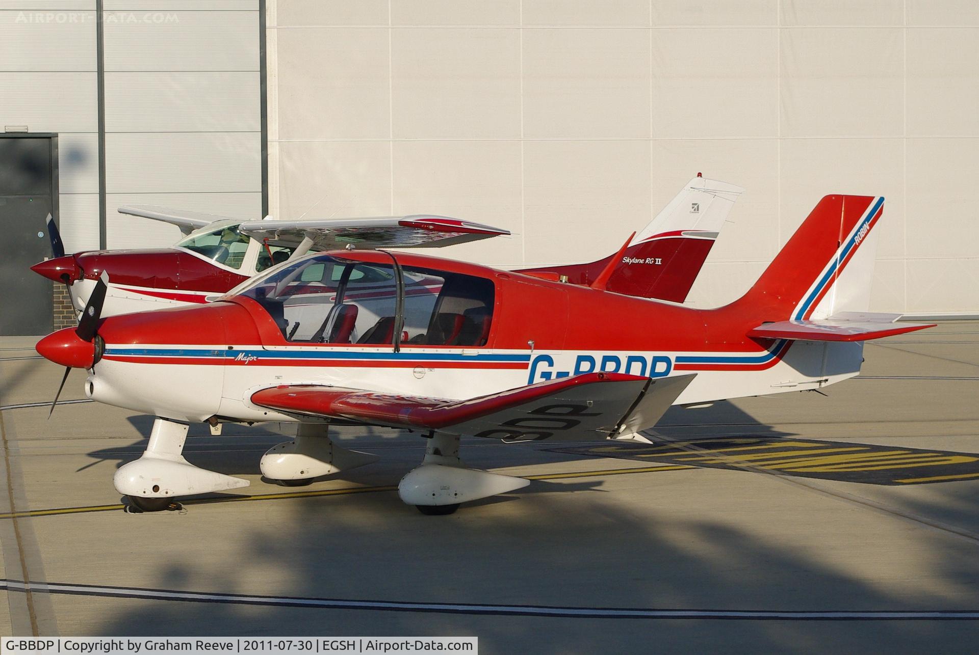 G-BBDP, 1973 Robin DR-400-160 Chevalier C/N 853, Parked at Norwich.