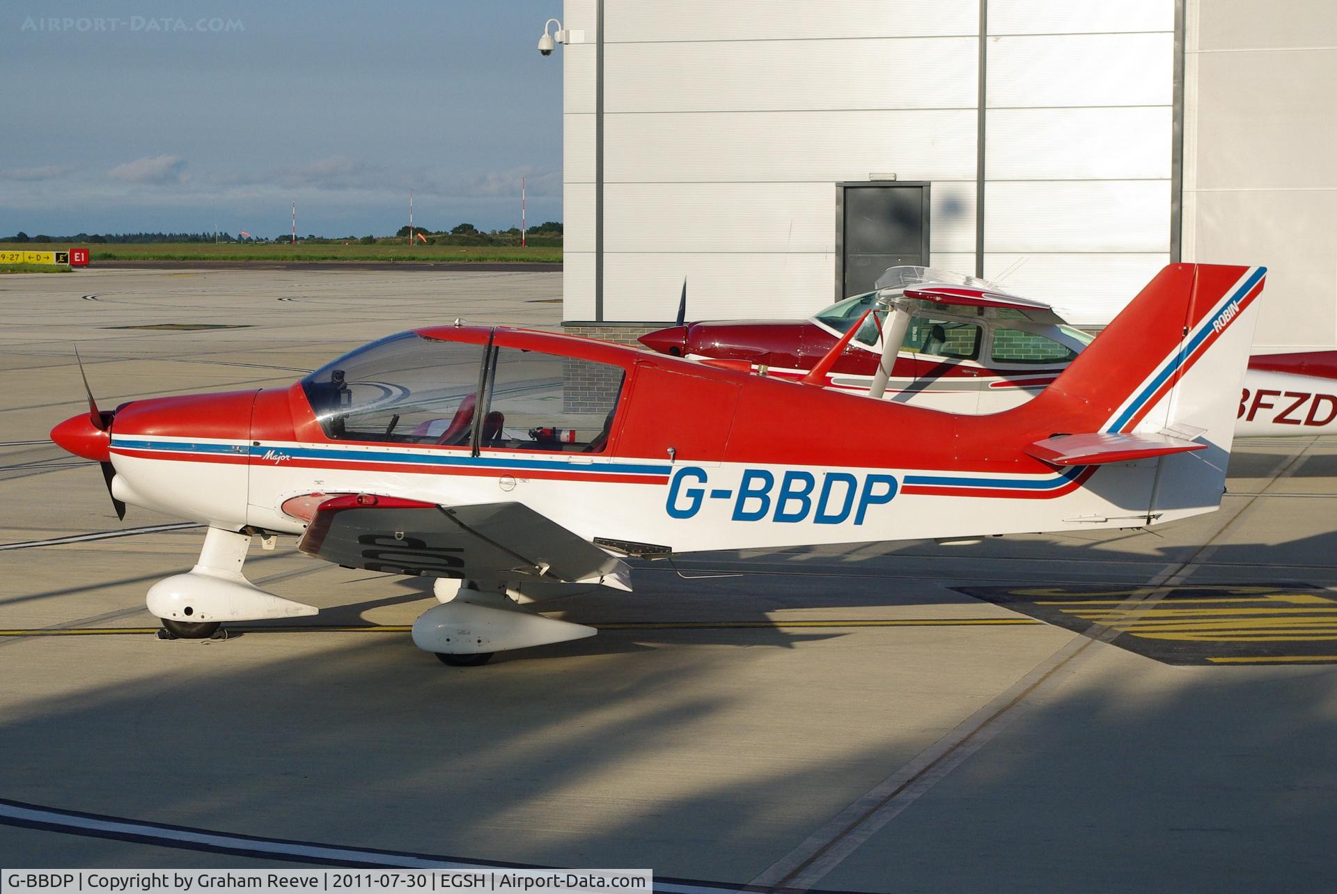 G-BBDP, 1973 Robin DR-400-160 Chevalier C/N 853, Parked at Norwich.