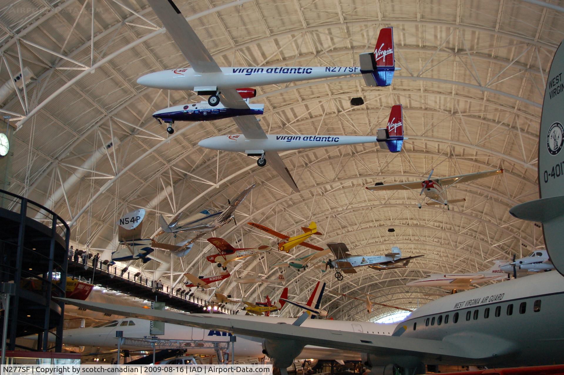N277SF, 2004 Scaled Composites SC.311 GlobalFlyer C/N 001, 2000 Virgin Atlantic Global Flyer at the Steven F. Udvar-Hazy Center, Smithsonian National Air and Space Museum, Chantilly, VA