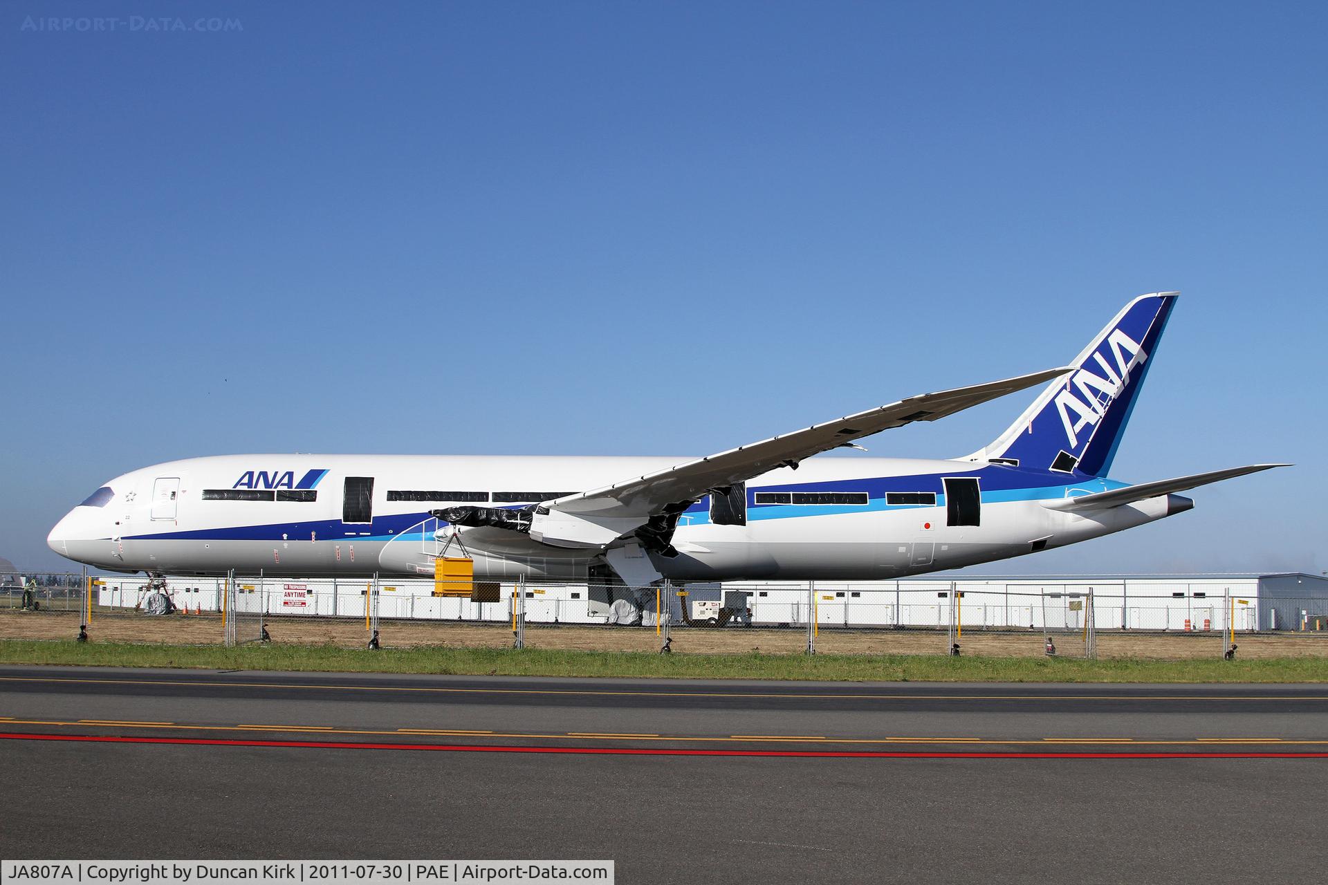 JA807A, 2011 Boeing 787-8 Dreamliner C/N 34508, Line #22 in storage on Runway 29-11