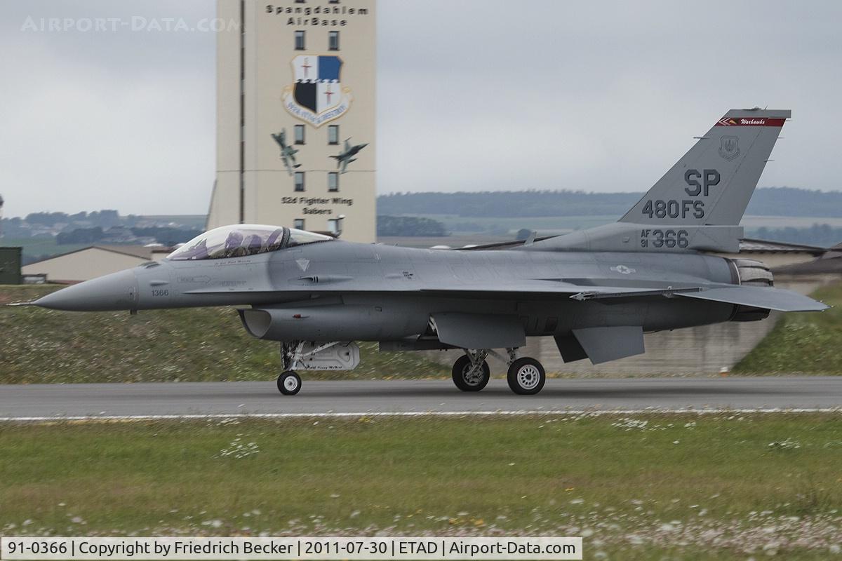 91-0366, 1991 General Dynamics F-16C Fighting Falcon C/N CC-64, taxying out prior a flying display