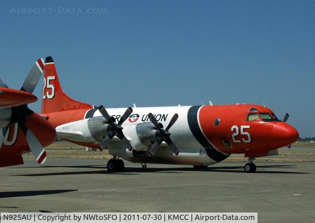 N925AU, 2010 Lockheed P-3A Aerostar C/N 185-5074, Tanker 25 sits at McClellen