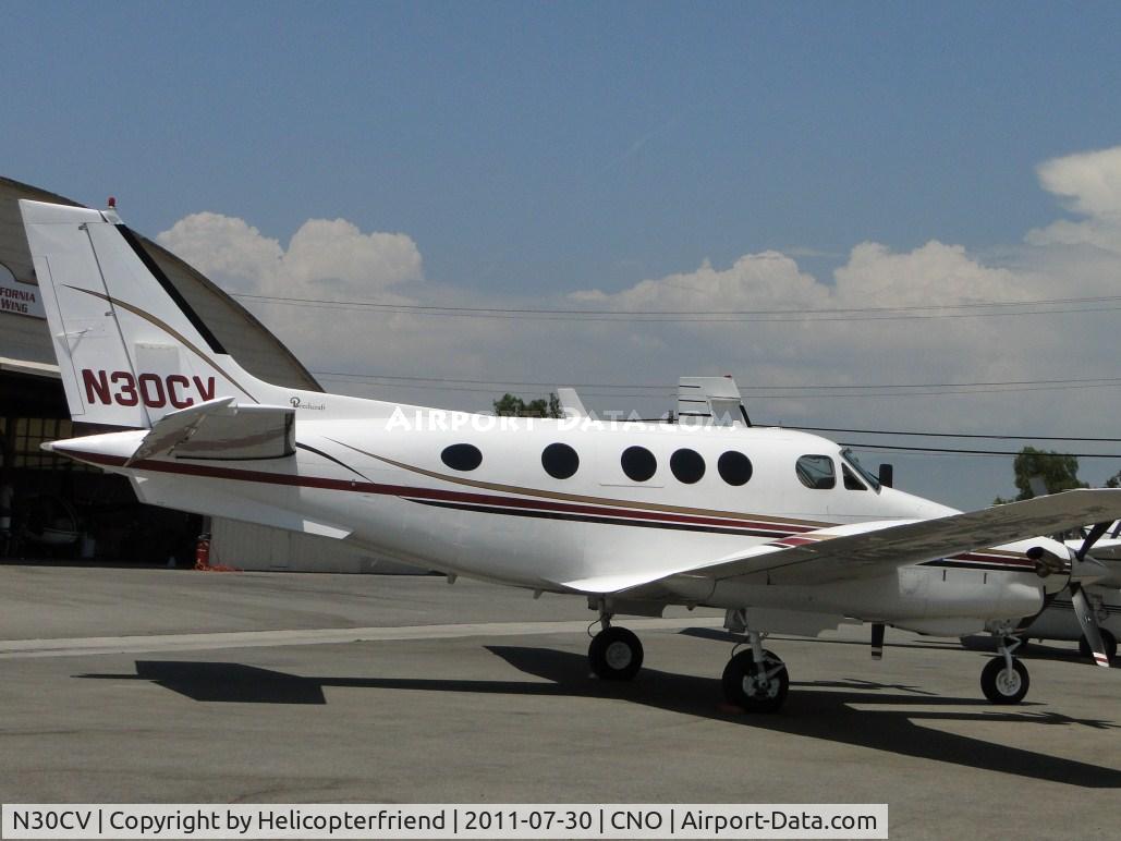 N30CV, 1977 Beech E-90 King Air C/N LW-252, Parked in the north west area