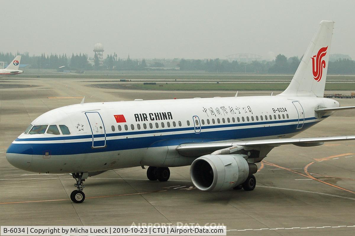 B-6034, Airbus A319-115 C/N 2237, At Chengdu