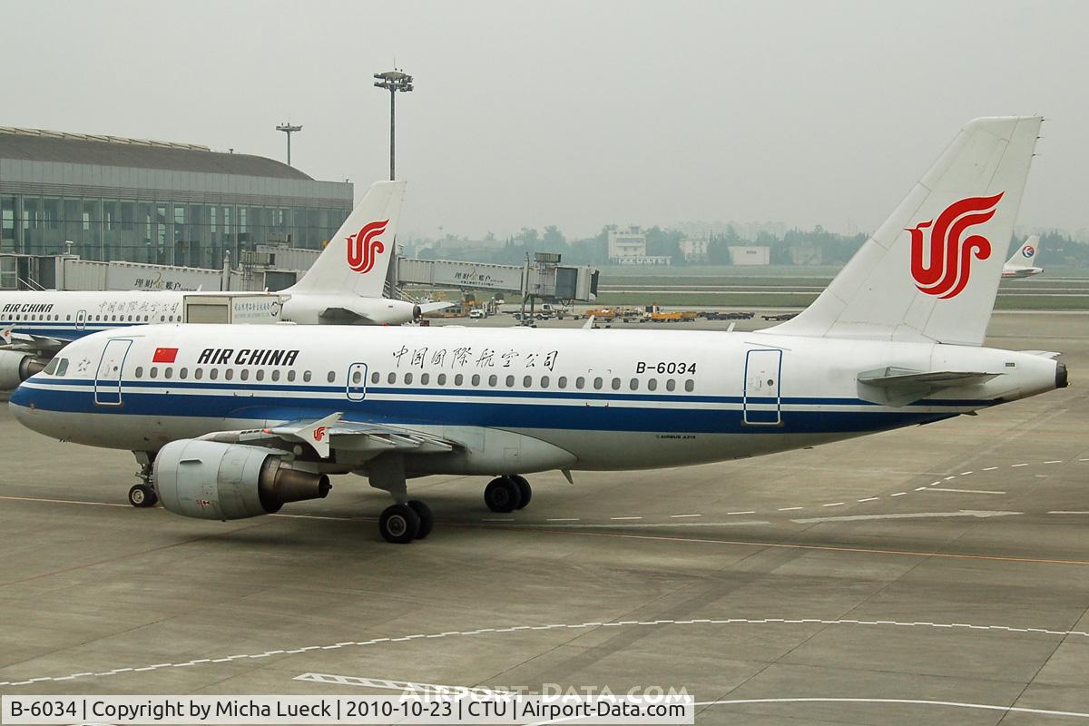 B-6034, Airbus A319-115 C/N 2237, At Chengdu
