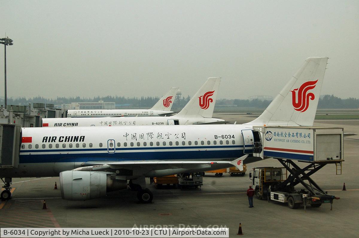 B-6034, Airbus A319-115 C/N 2237, At Chengdu