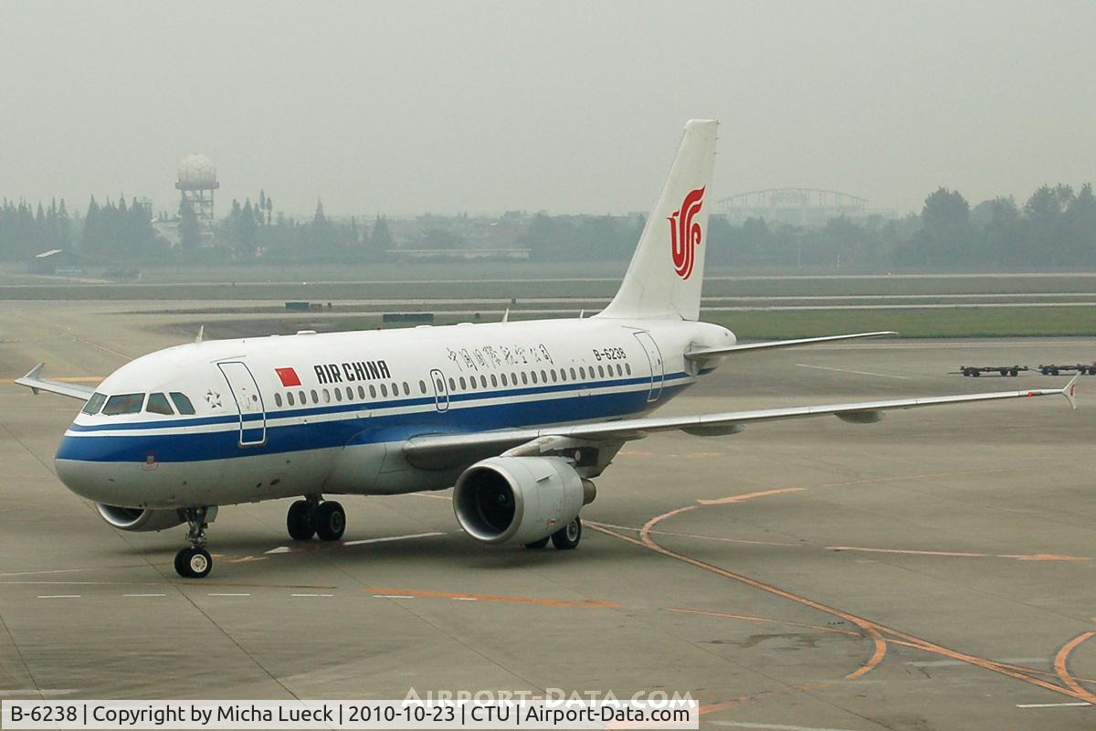 B-6238, 2007 Airbus A319-115 C/N 3250, At Chengdu