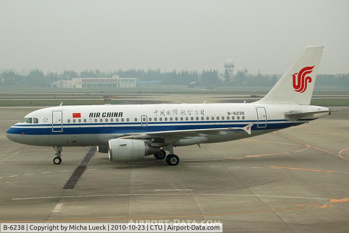 B-6238, 2007 Airbus A319-115 C/N 3250, At Chengdu