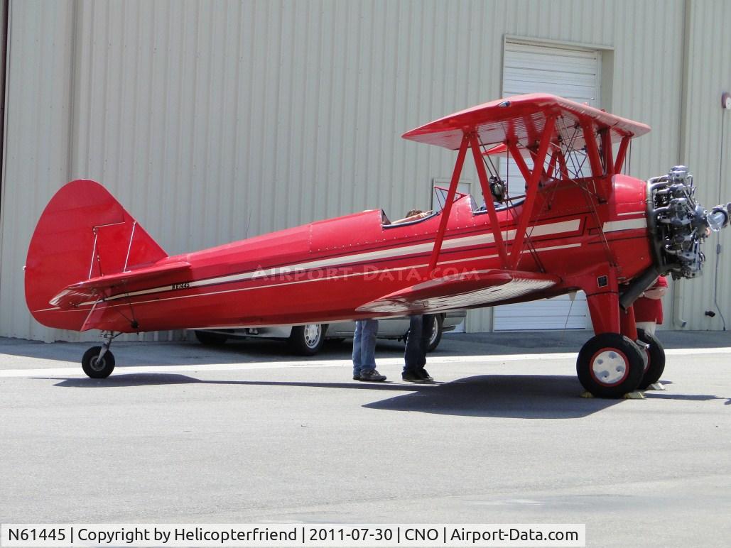 N61445, 1941 Boeing B75 C/N 75-1335, Preparing to go fly