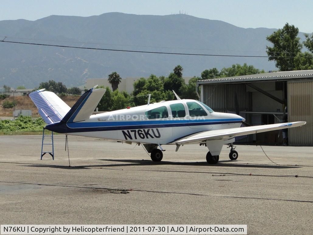 N76KU, 1964 Beech S35 Bonanza C/N D-7319, Parked by the hangers